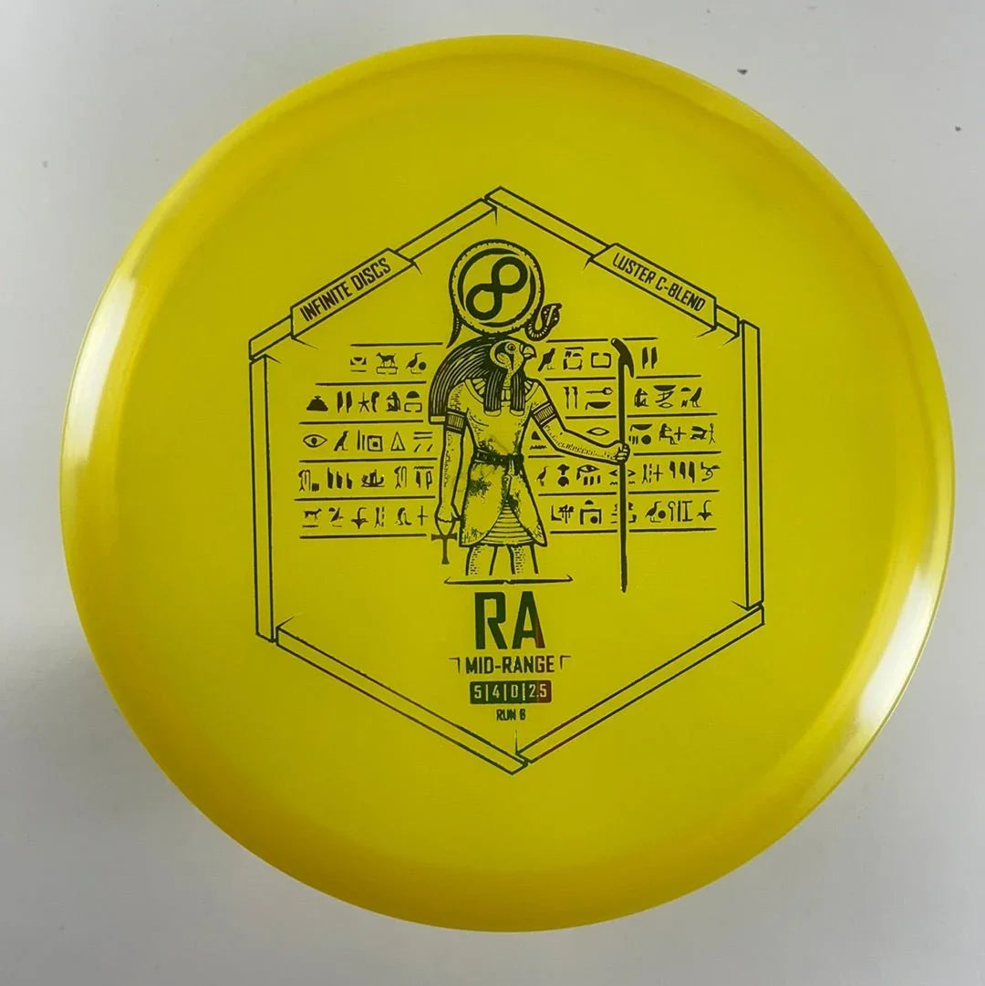 Infinite Discs Ra | Luster C - Blend | Yellow/Rasta 180g Disc Golf