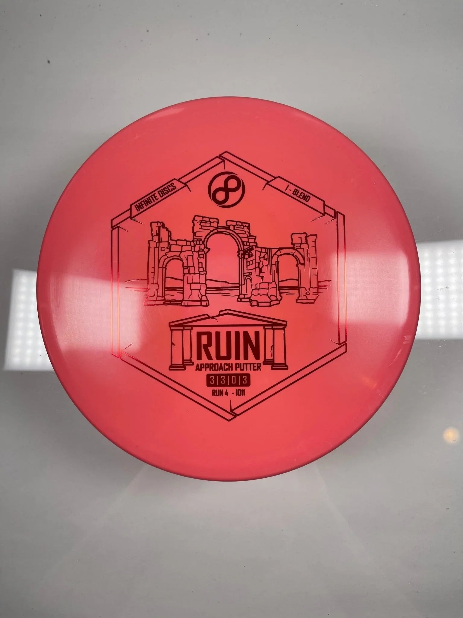 Infinite Discs Ruin | I - Blend | Pink/Red 170g Disc Golf