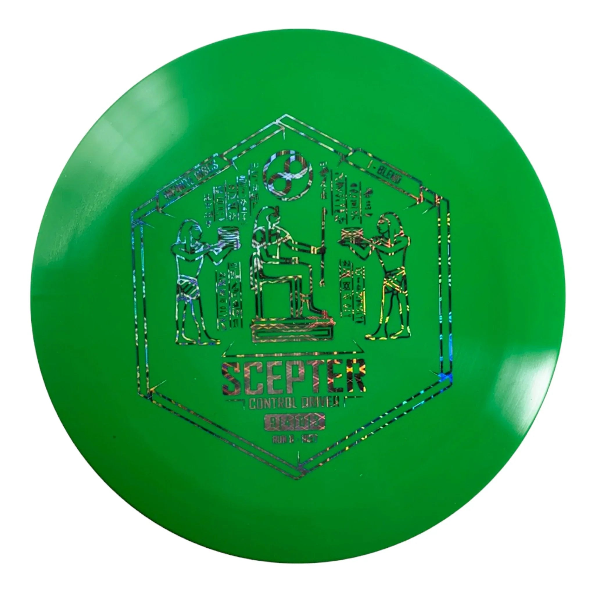 Infinite Discs Scepter | I - Blend | Green/Holo 169g Disc Golf