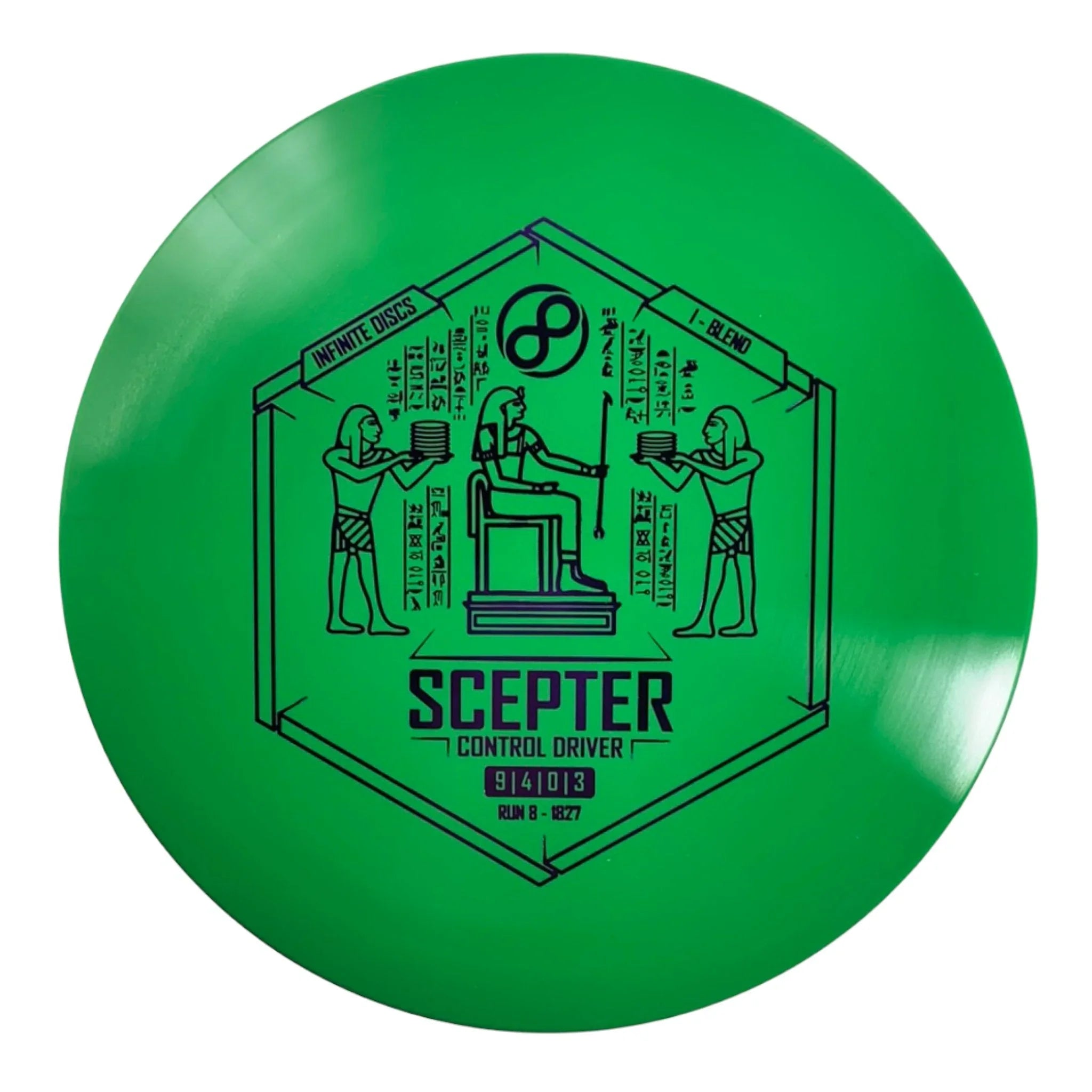 Infinite Discs Scepter | I - Blend | Green/Pink 168g Disc Golf
