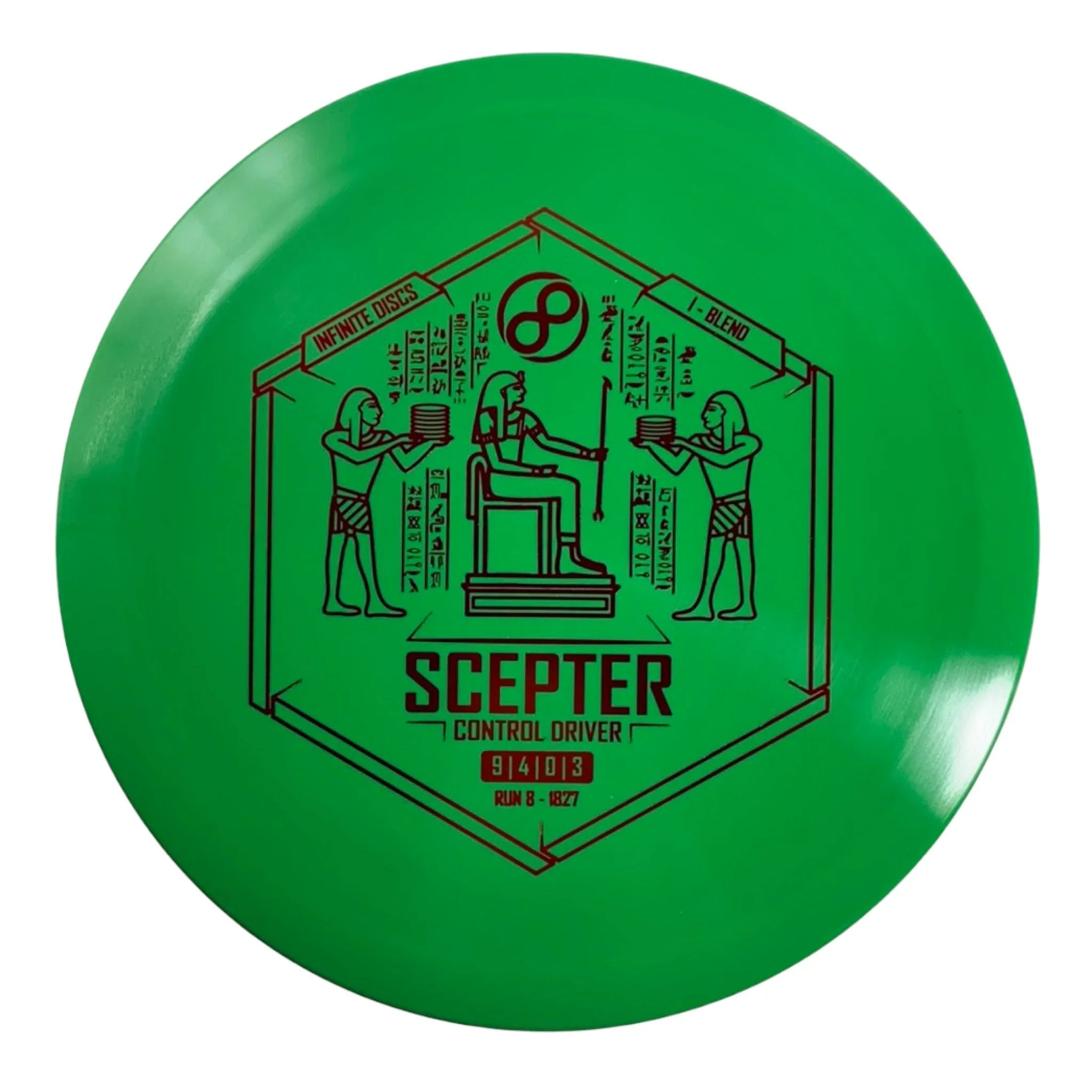 Infinite Discs Scepter | I - Blend | Green/Red 168g Disc Golf