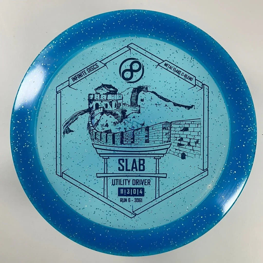 Infinite Discs Slab | Metal Flake C - Blend | Blue/Blue 173g Disc Golf