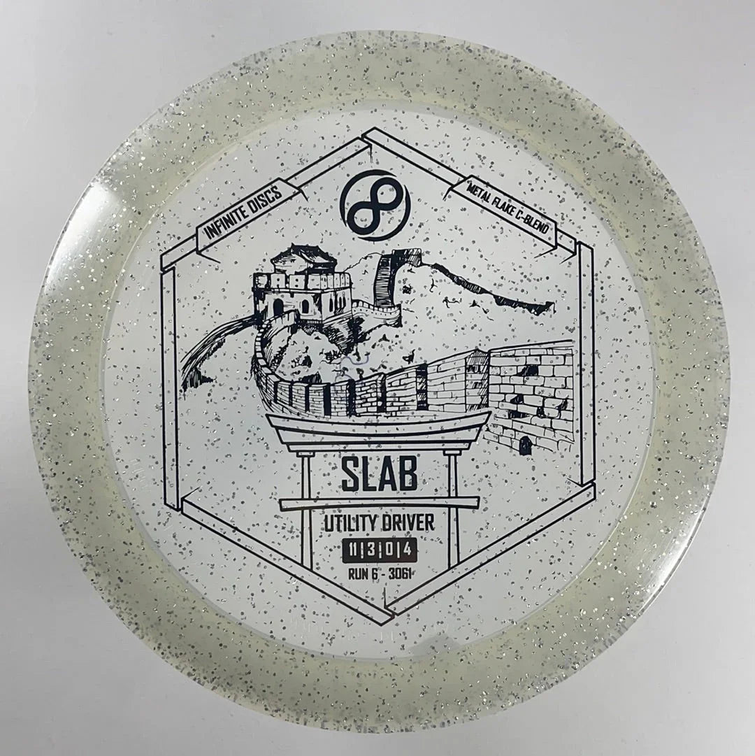 Infinite Discs Slab | Metal Flake C - Blend | White/Silver 173g Disc Golf