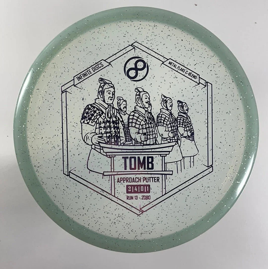 Infinite Discs Tomb | Metal Flake C - Blend | Green/Pink 173g Disc Golf