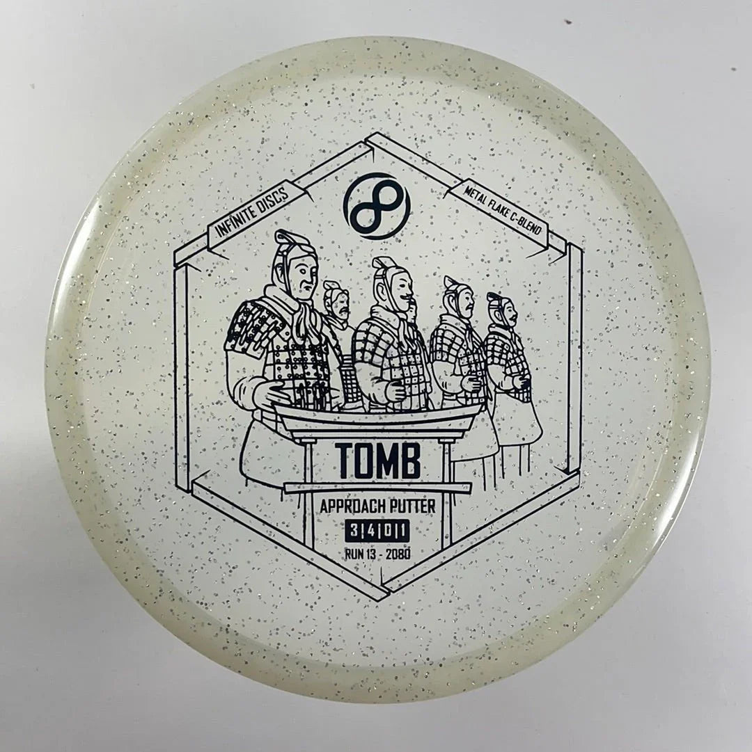 Infinite Discs Tomb | Metal Flake C - Blend | White/Black 173g Disc Golf