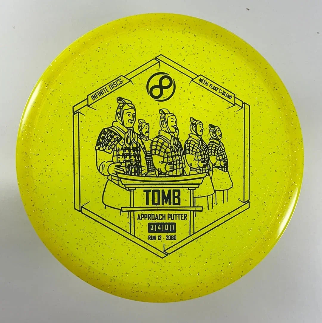Infinite Discs Tomb | Metal Flake C - Blend | Yellow/Blue 169g Disc Golf