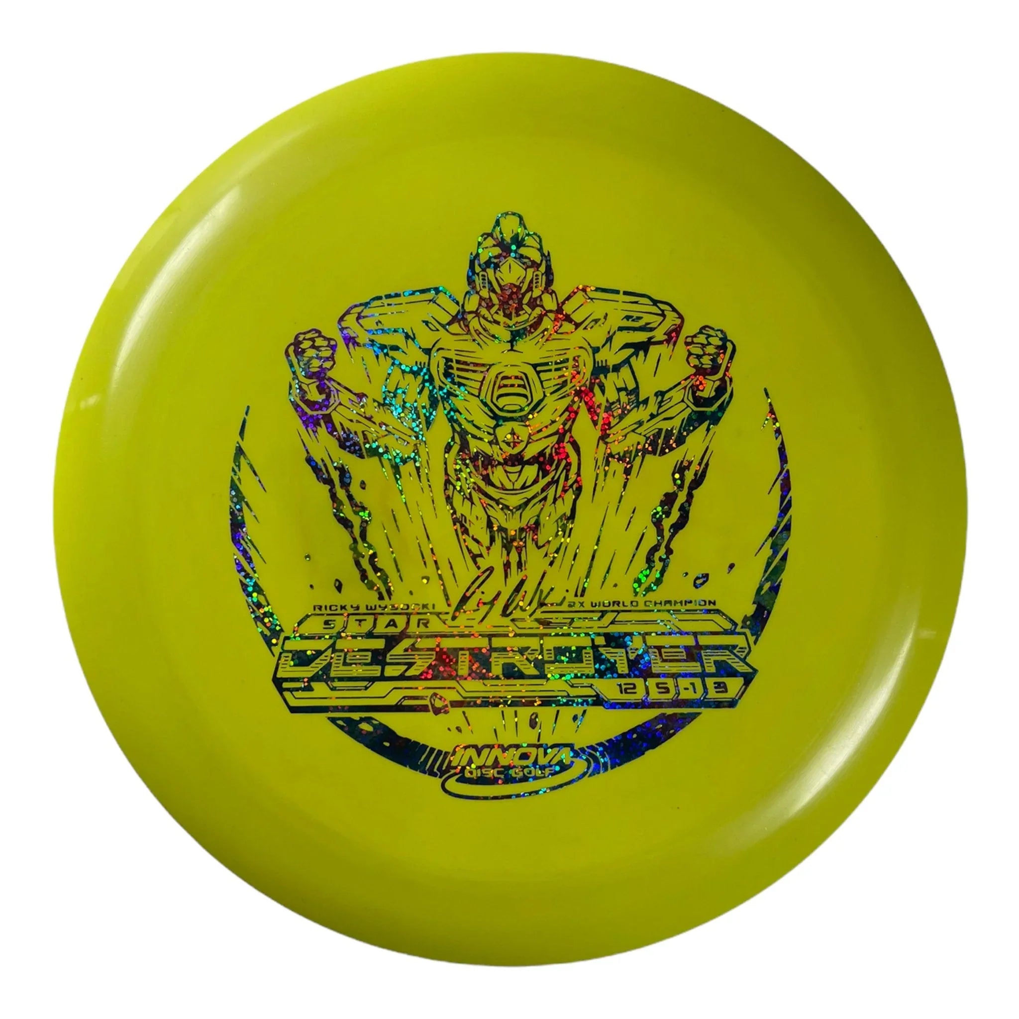 Innova Champion Discs Destroyer | Star | Yellow/Rainbow 166 - 175g (Sockibot) Disc Golf