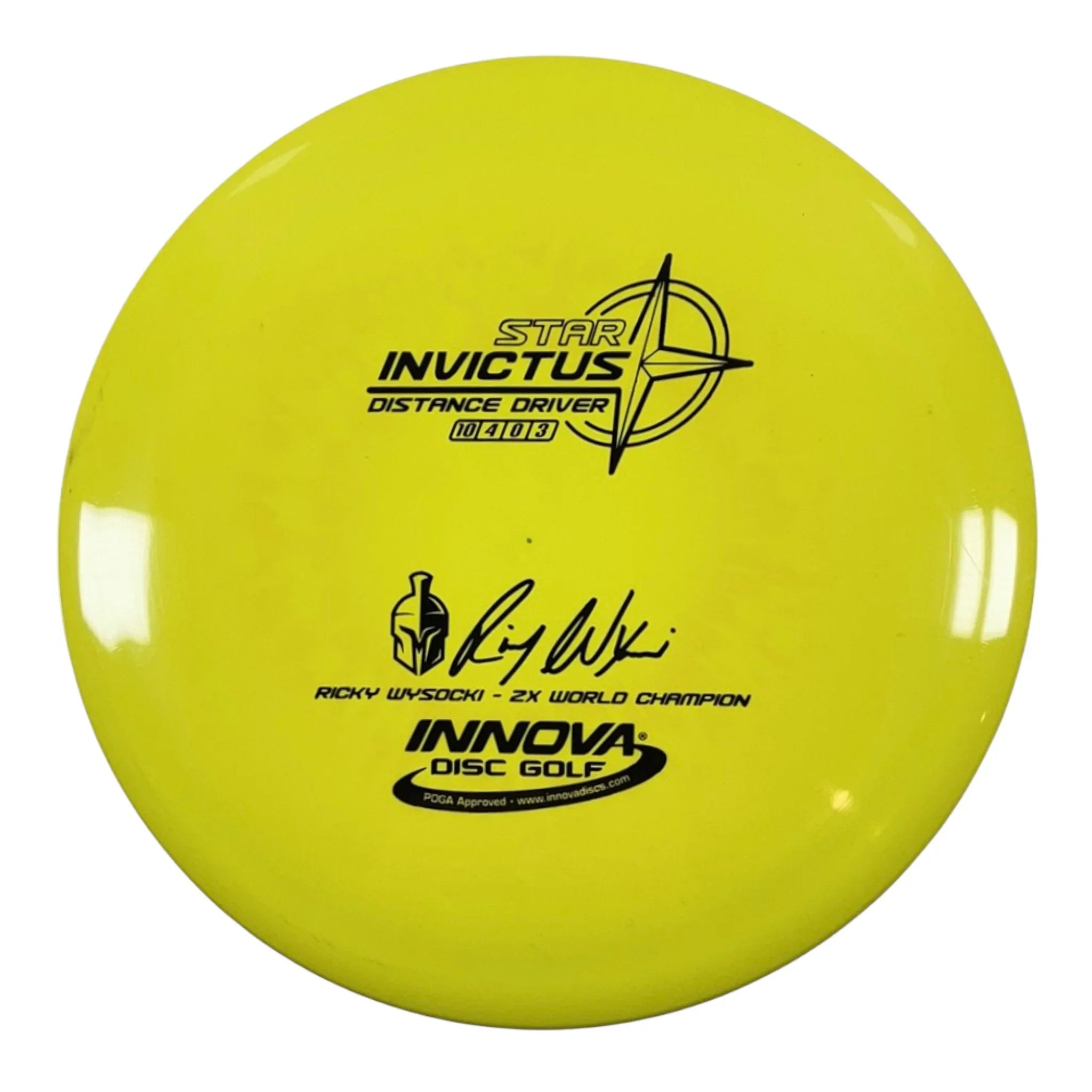 Innova Champion Discs Invictus | Star | Yellow/Black 173g - 175g (Ricky Wysocki) Disc Golf