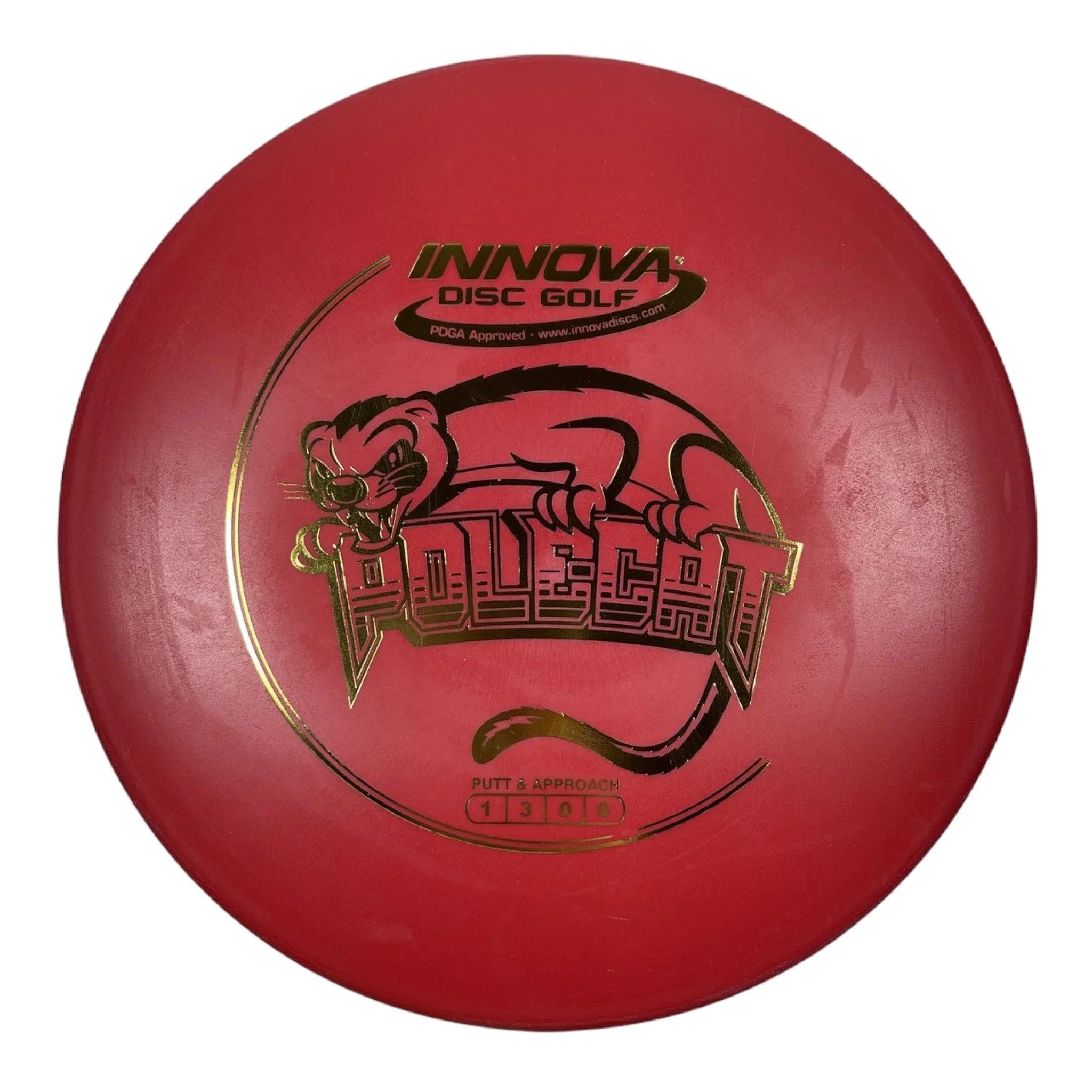 Innova Champion Discs Polecat | DX | Red/Gold 163g Disc Golf