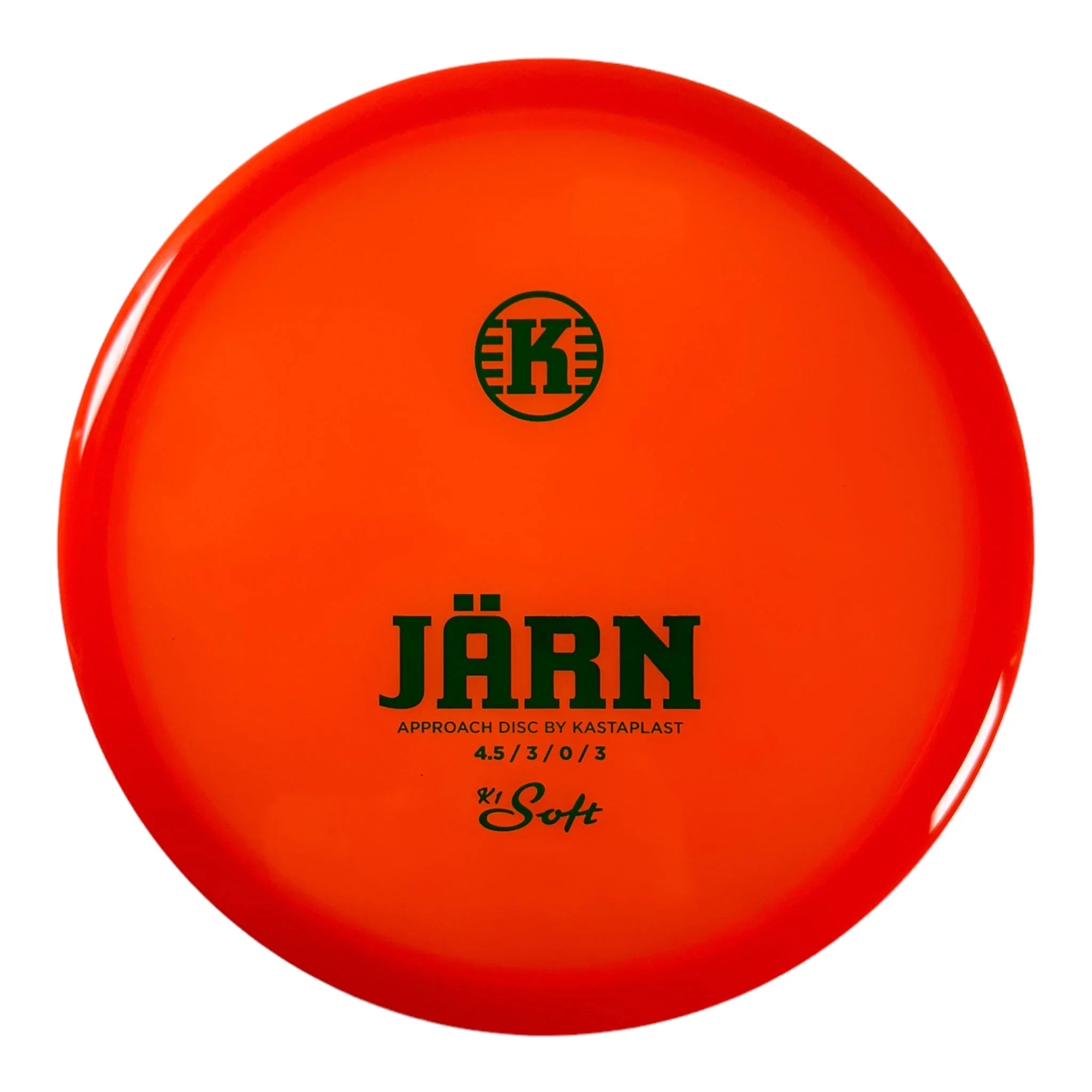 Kastaplast Jarn | K1 Soft | Orange/Green 171 - 172g Disc Golf