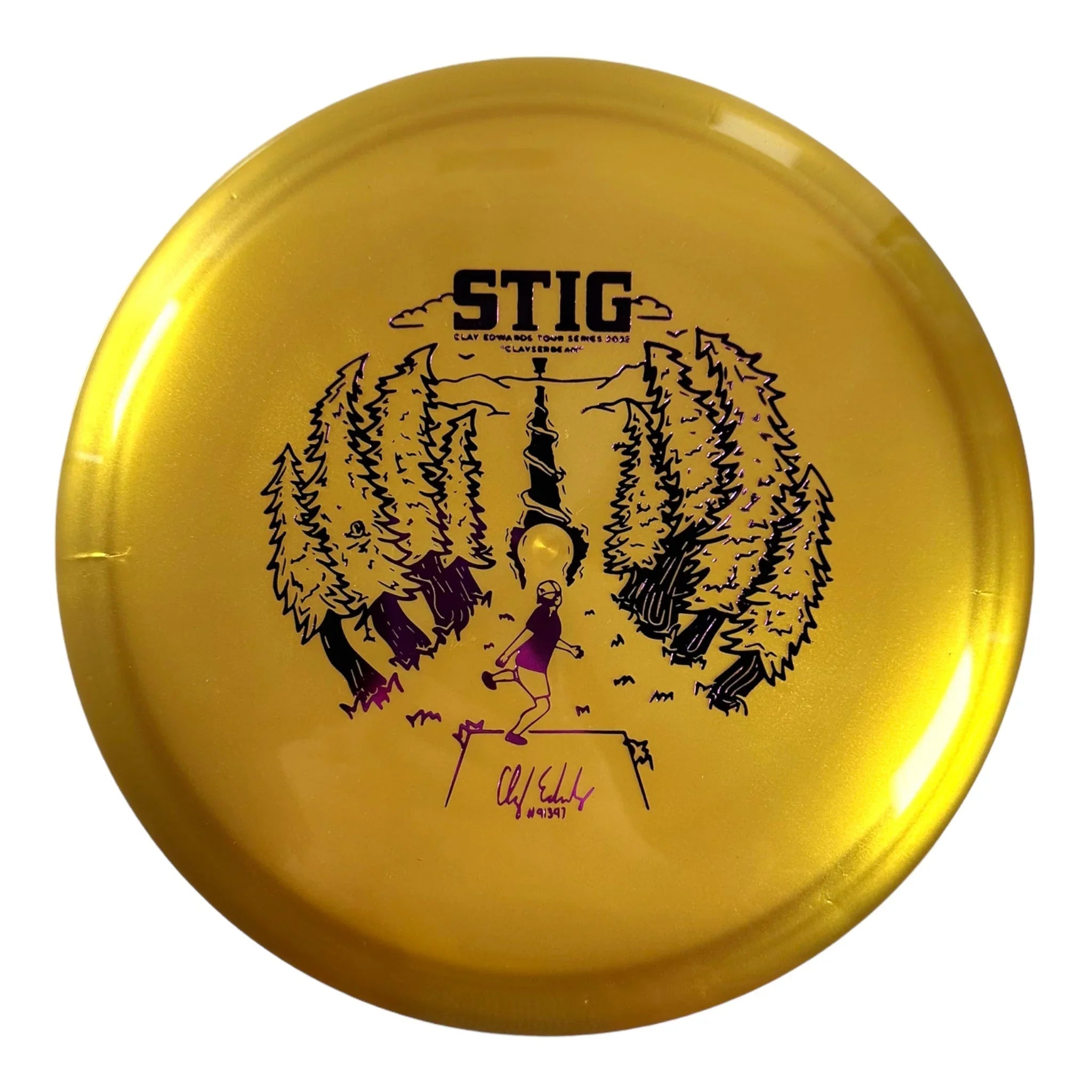 Kastaplast Stig | K1 Hard | Gold/Pink 174 - 175g (Clay Edwards) Disc Golf