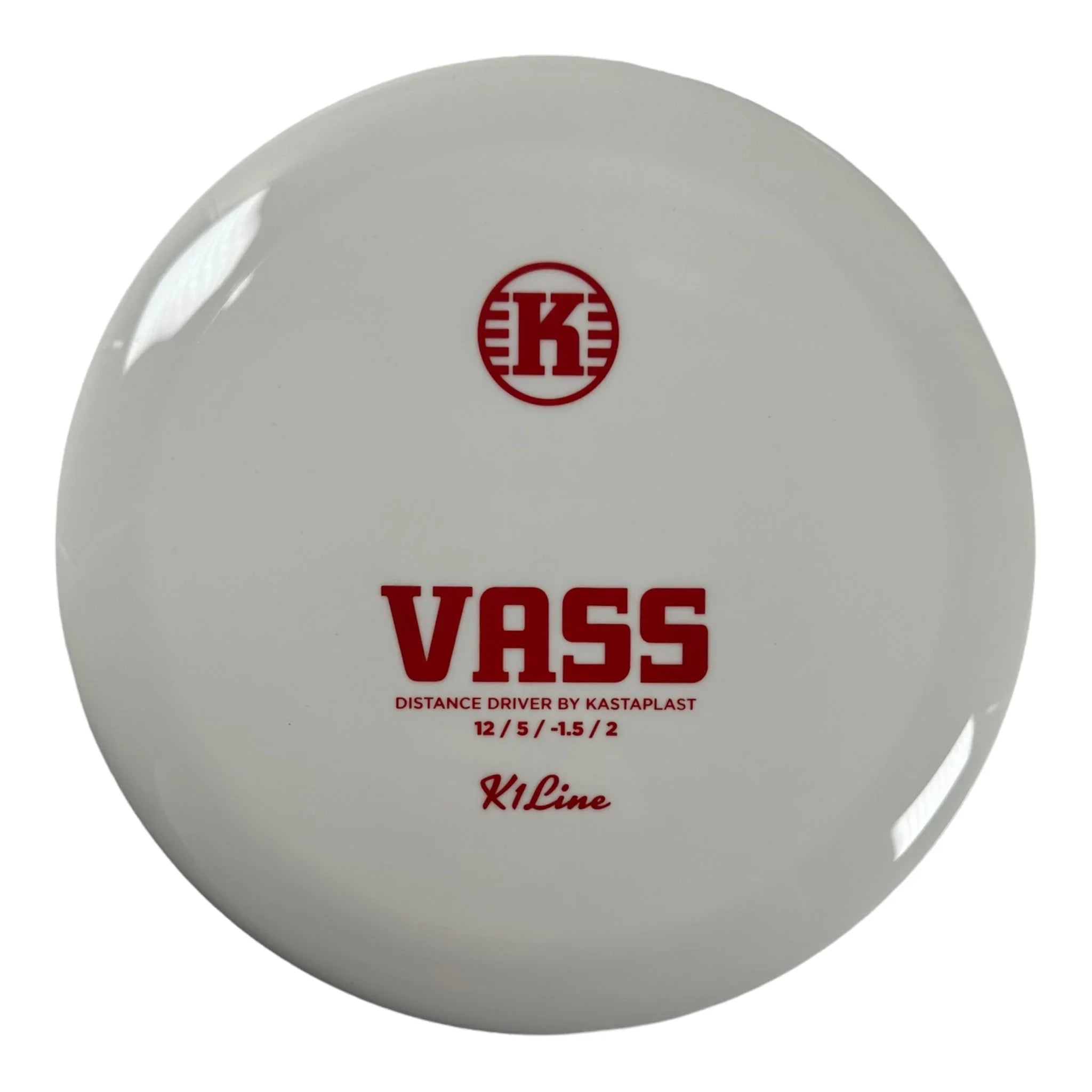 Kastaplast Vass | K1 | White/Red 173 - 176g Disc Golf