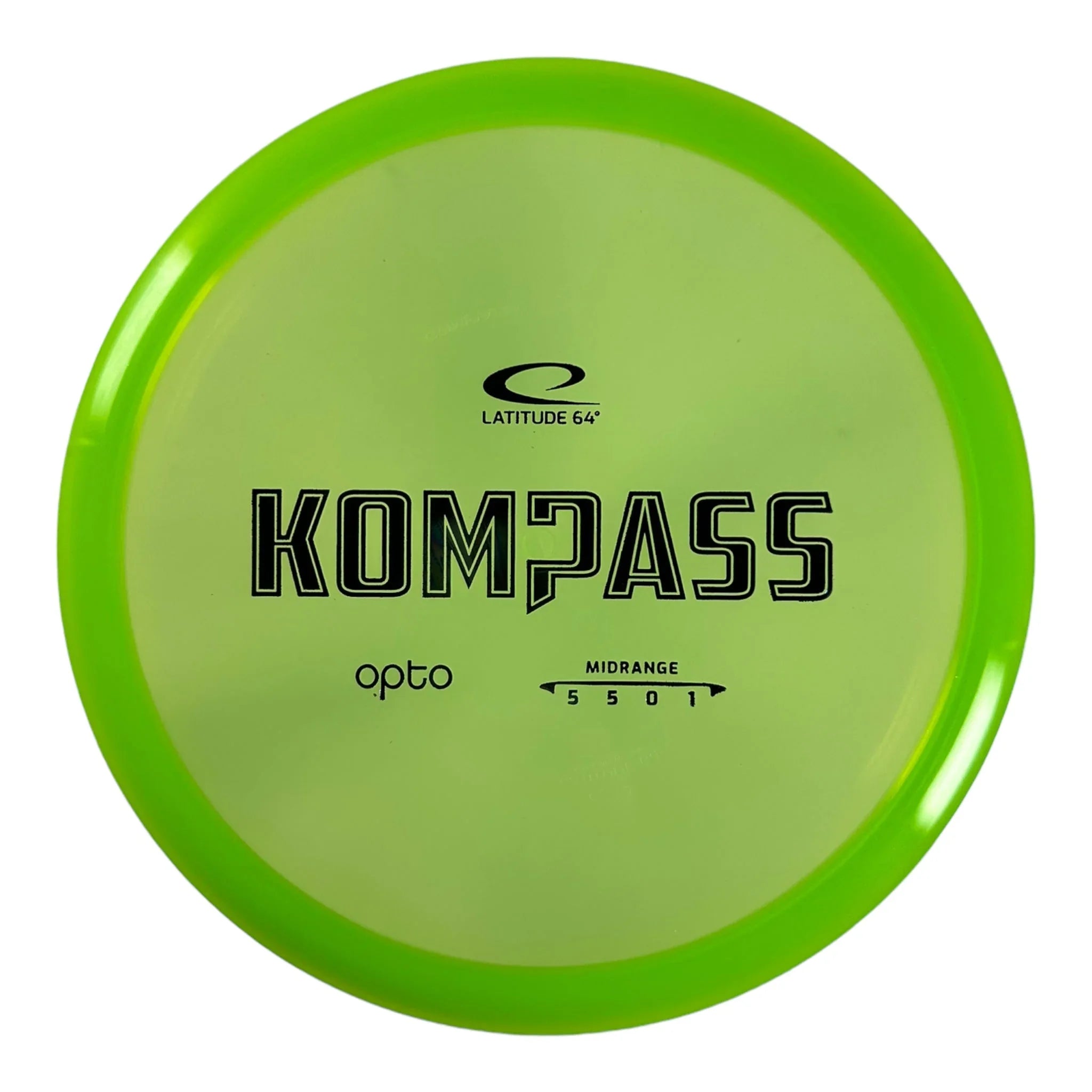 Latitude 64 Compass | Opto | Green/Oilslick 175 - 176g (Swedish Stamp) Disc Golf