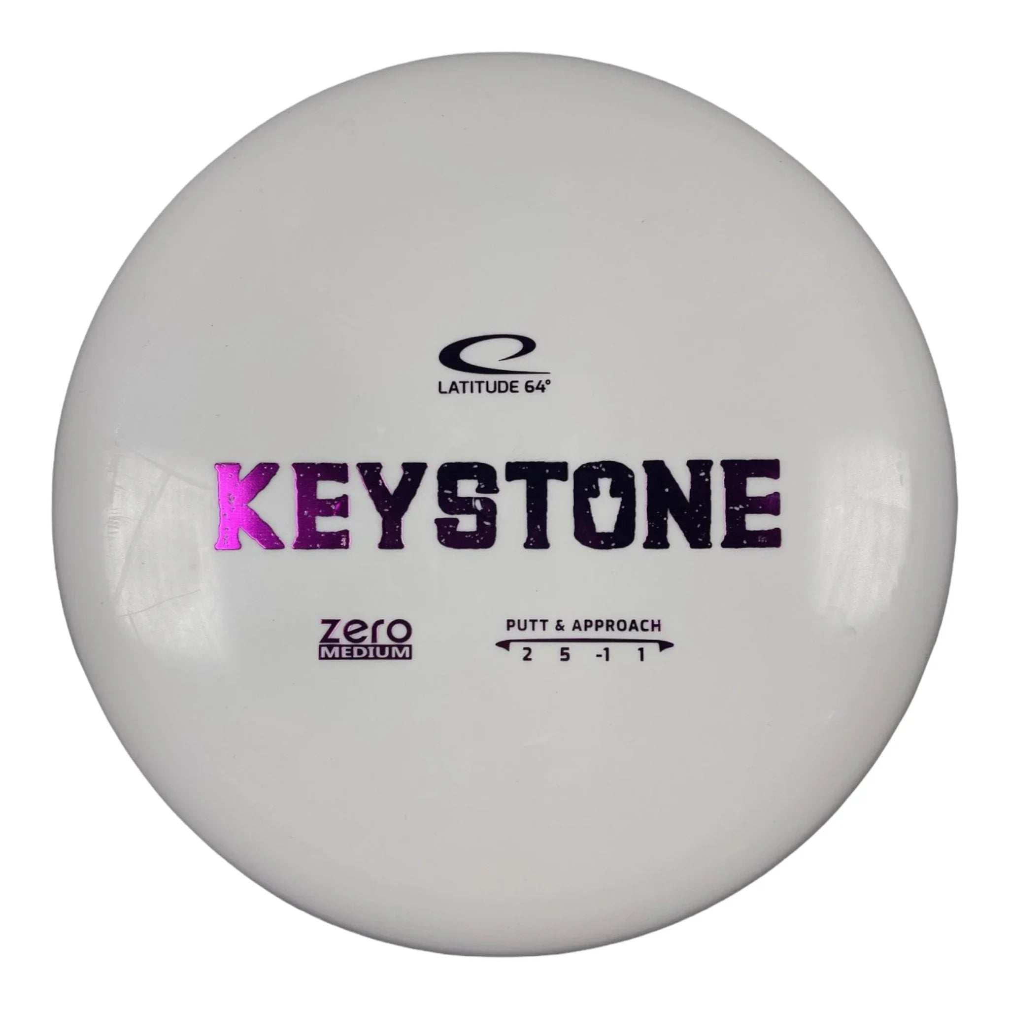Latitude 64 Keystone | Zero Medium | White/Pink 173g Disc Golf
