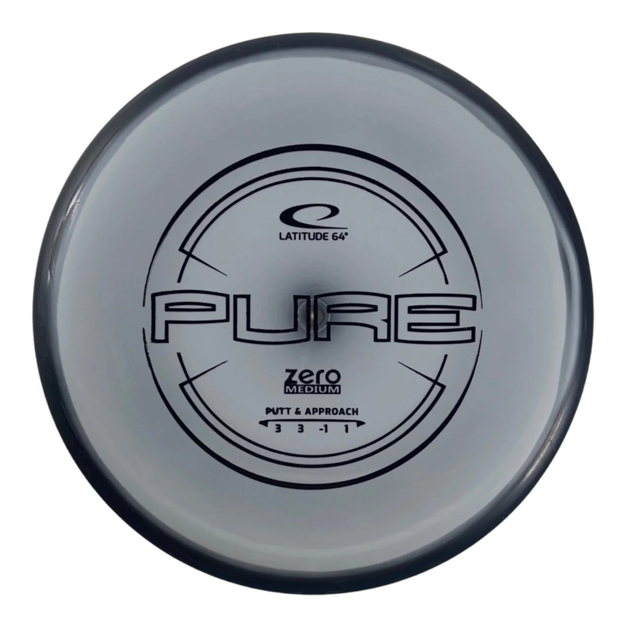 Latitude 64 Pure | Zero Medium Orbit | Black/Black 174g Disc Golf