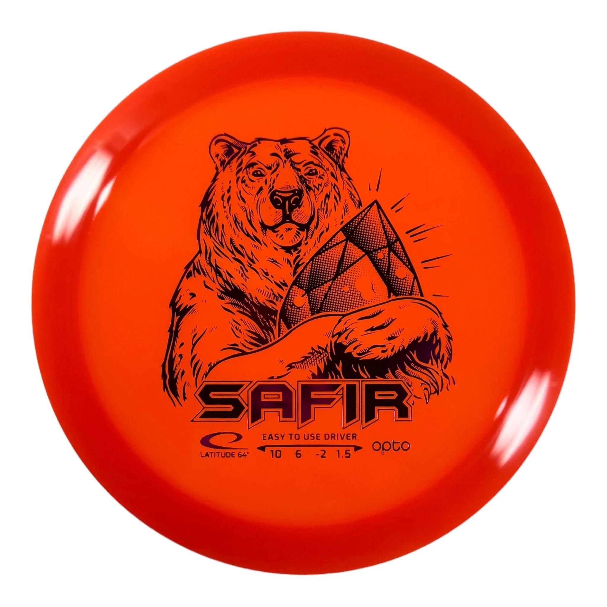 Latitude 64 Sapphire | Opto | Orange/Pink 162 - 164g (Swedish Stamp) Disc Golf