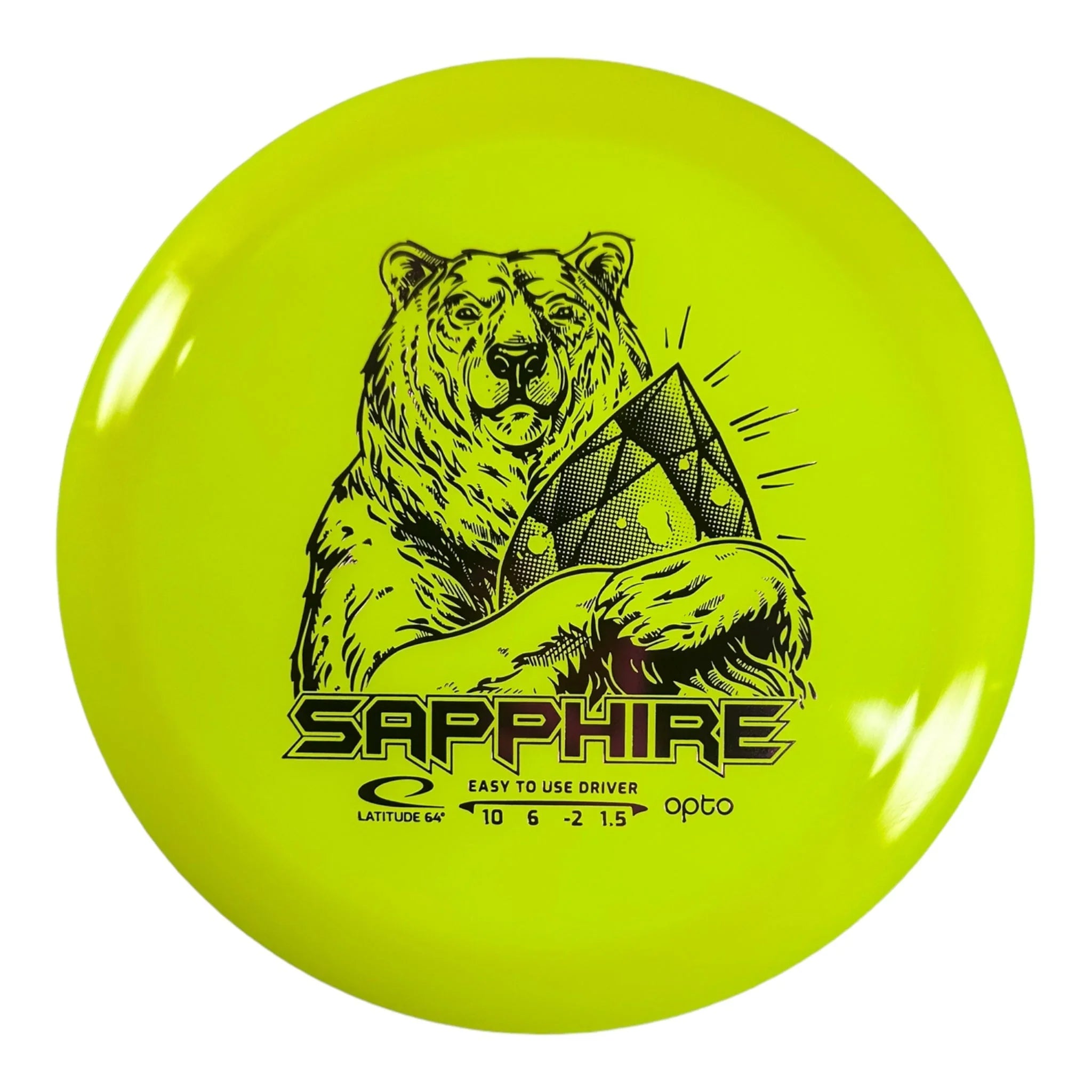 Latitude 64 Sapphire | Opto | Yellow/Pink 162g Disc Golf