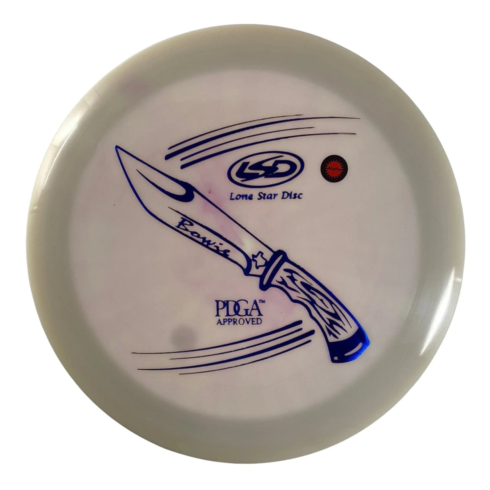 Lone Star Disc Bowie | Alpha | White/Blue 168g Disc Golf