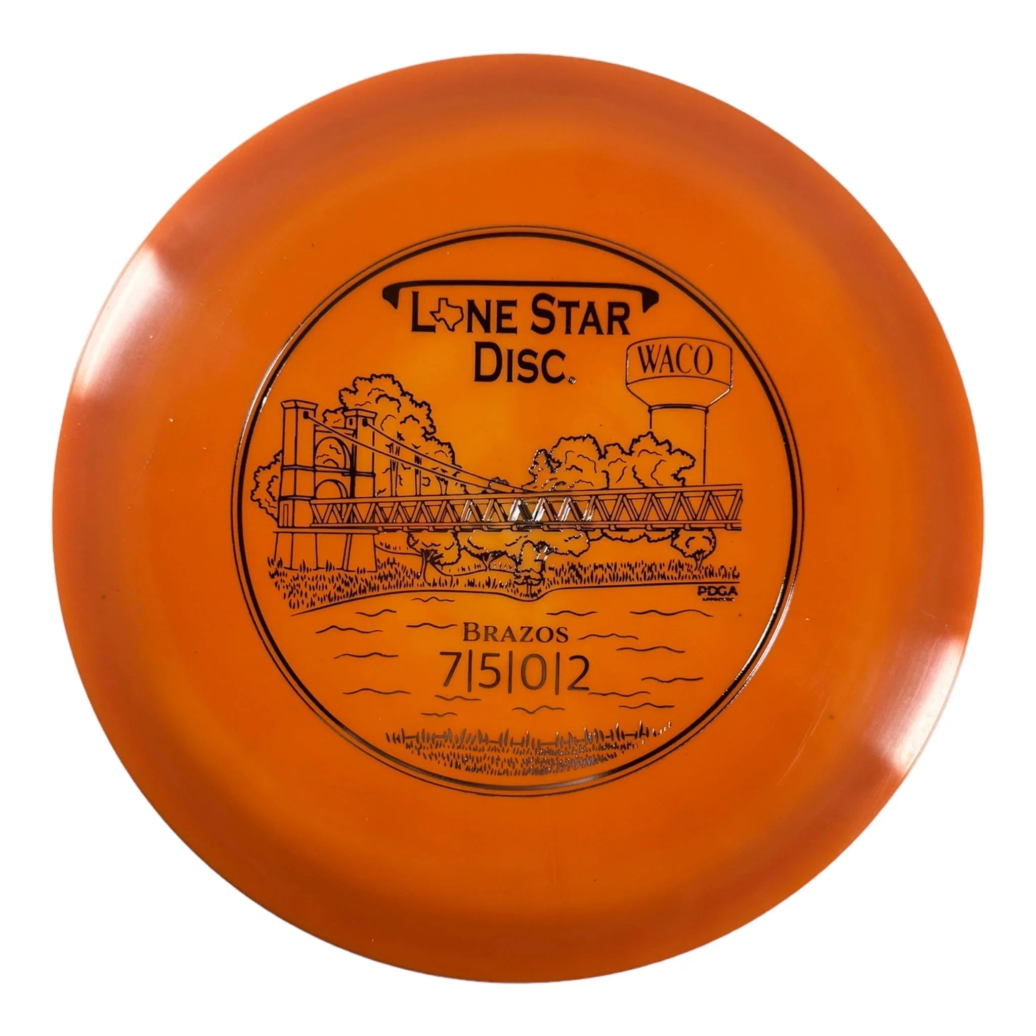 Lone Star Disc Brazos | Alpha | Orange/Silver 171g Disc Golf