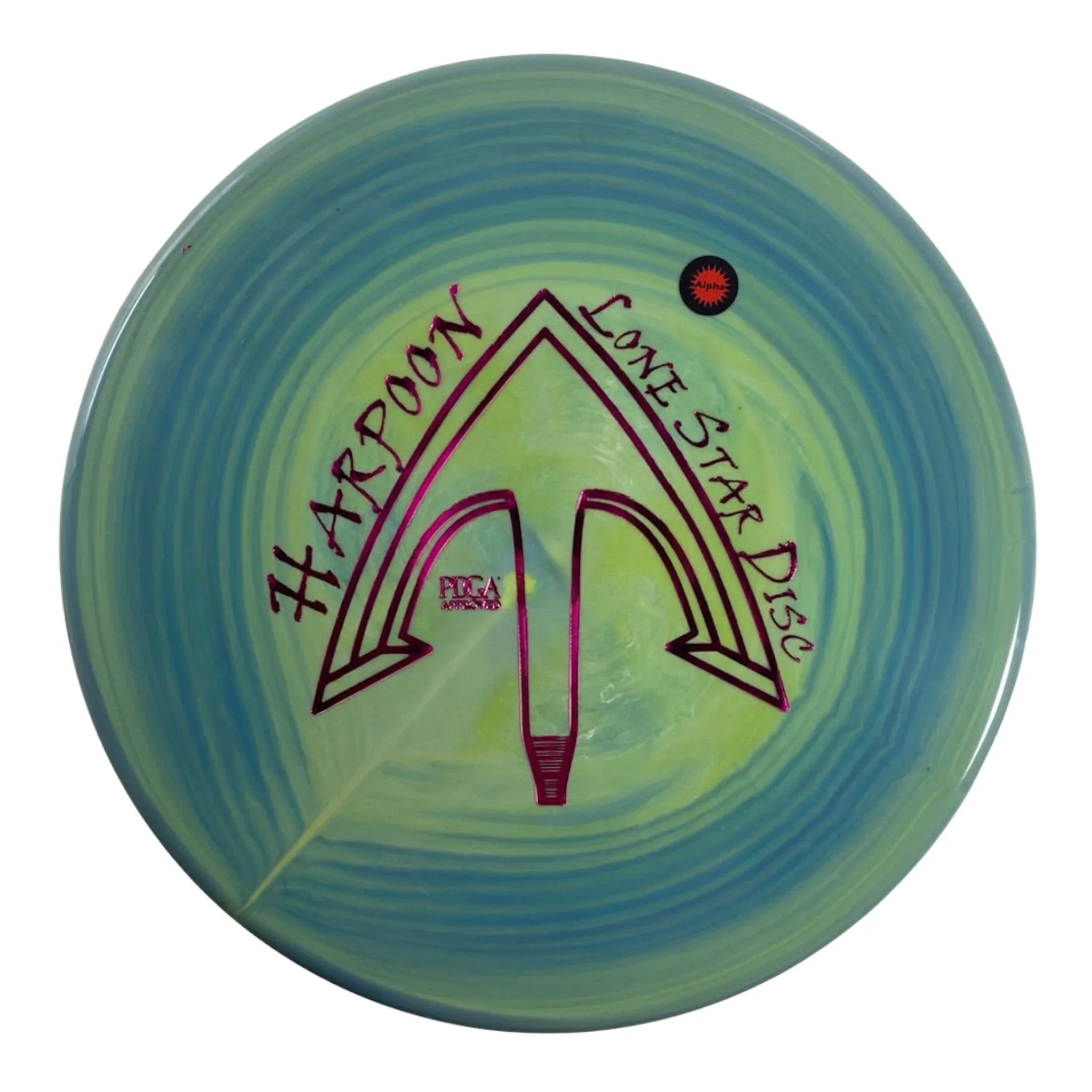 Lone Star Disc Harpoon | Alpha | Green/Pink 173g Disc Golf