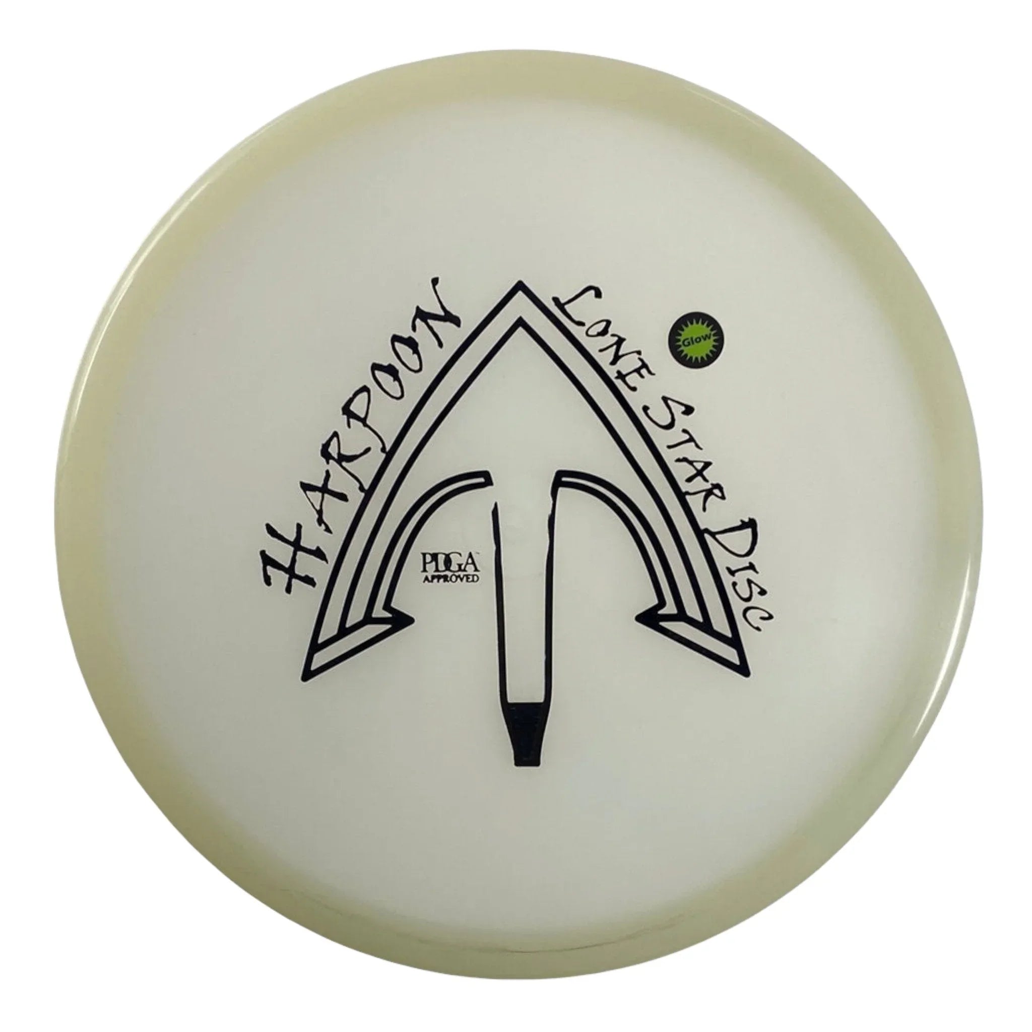 Lone Star Disc Harpoon | Glow | White/Black 177g Disc Golf