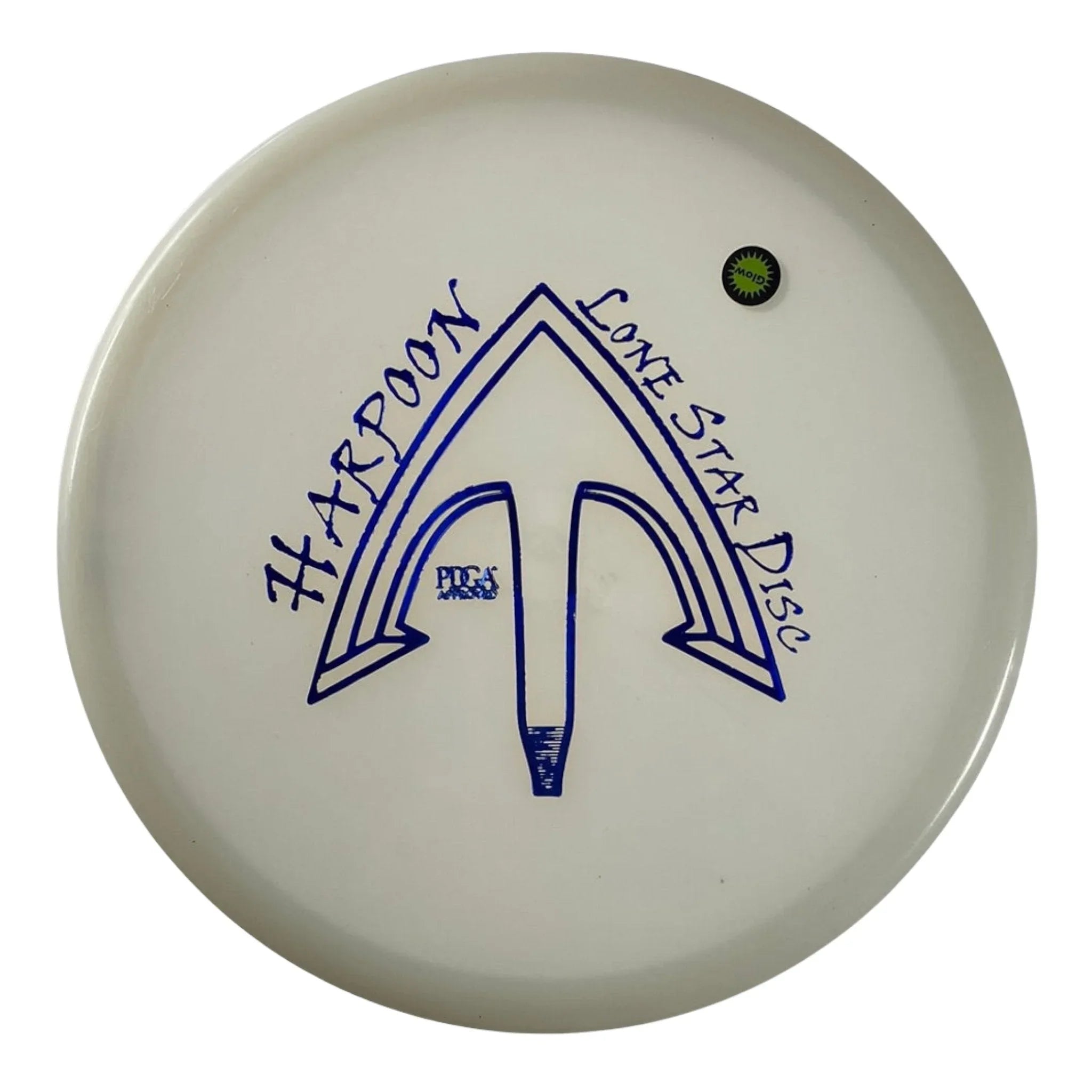 Lone Star Disc Harpoon | Glow | White/Blue 172 - 173g Disc Golf