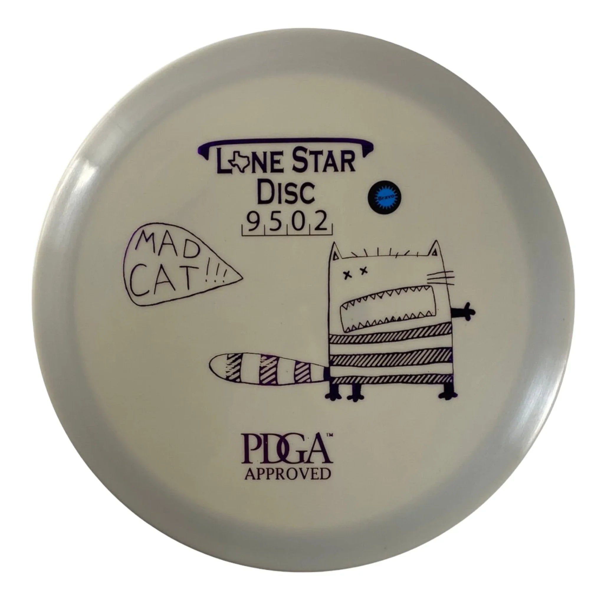 Lone Star Disc Mad Cat | Bravo | White/Purple 173g Disc Golf