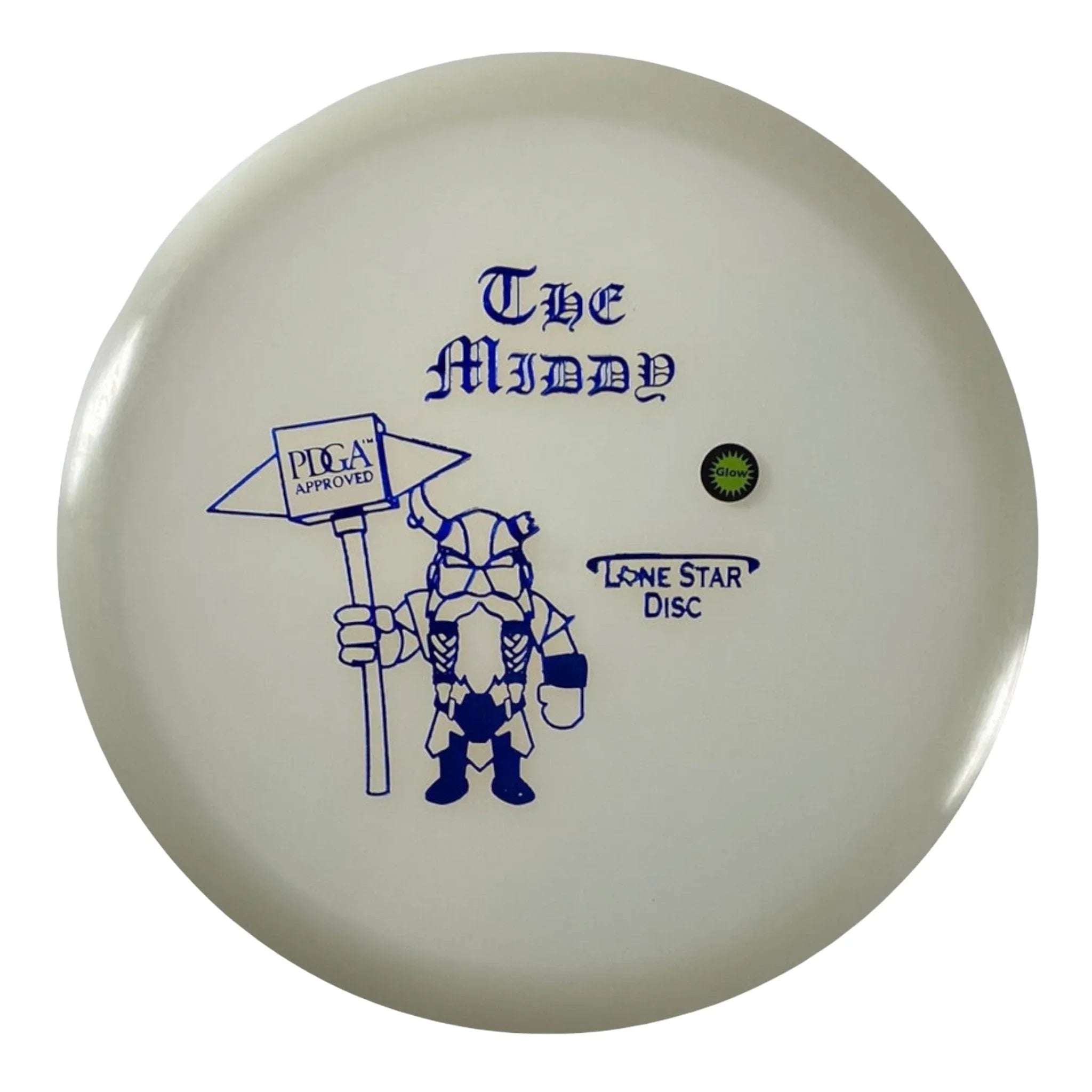 Lone Star Disc Middy | Glow | White/Blue 173 - 174g Disc Golf