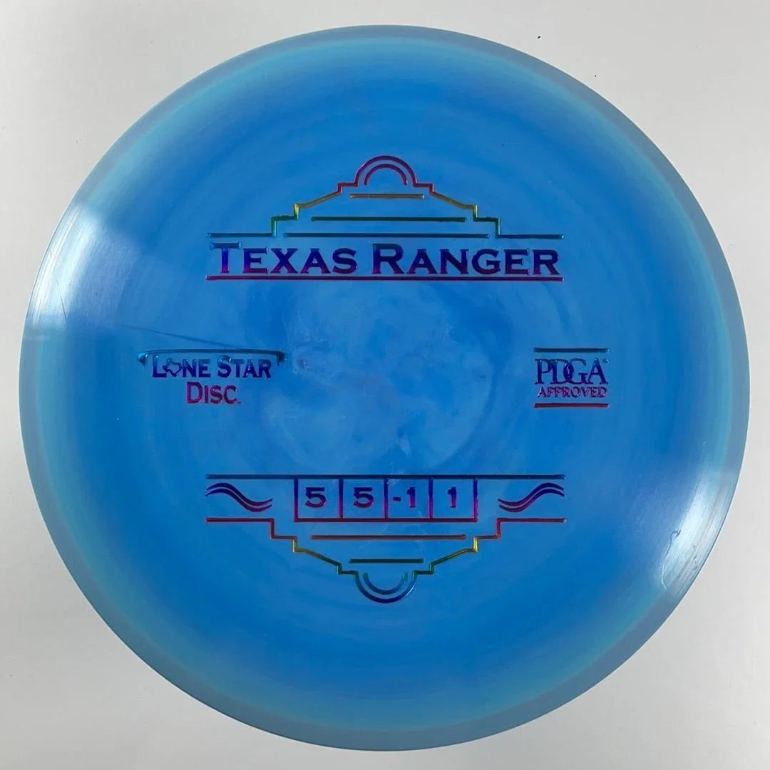 Lone Star Disc Texas Ranger | Alpha | Blue/Rainbow 172g Disc Golf
