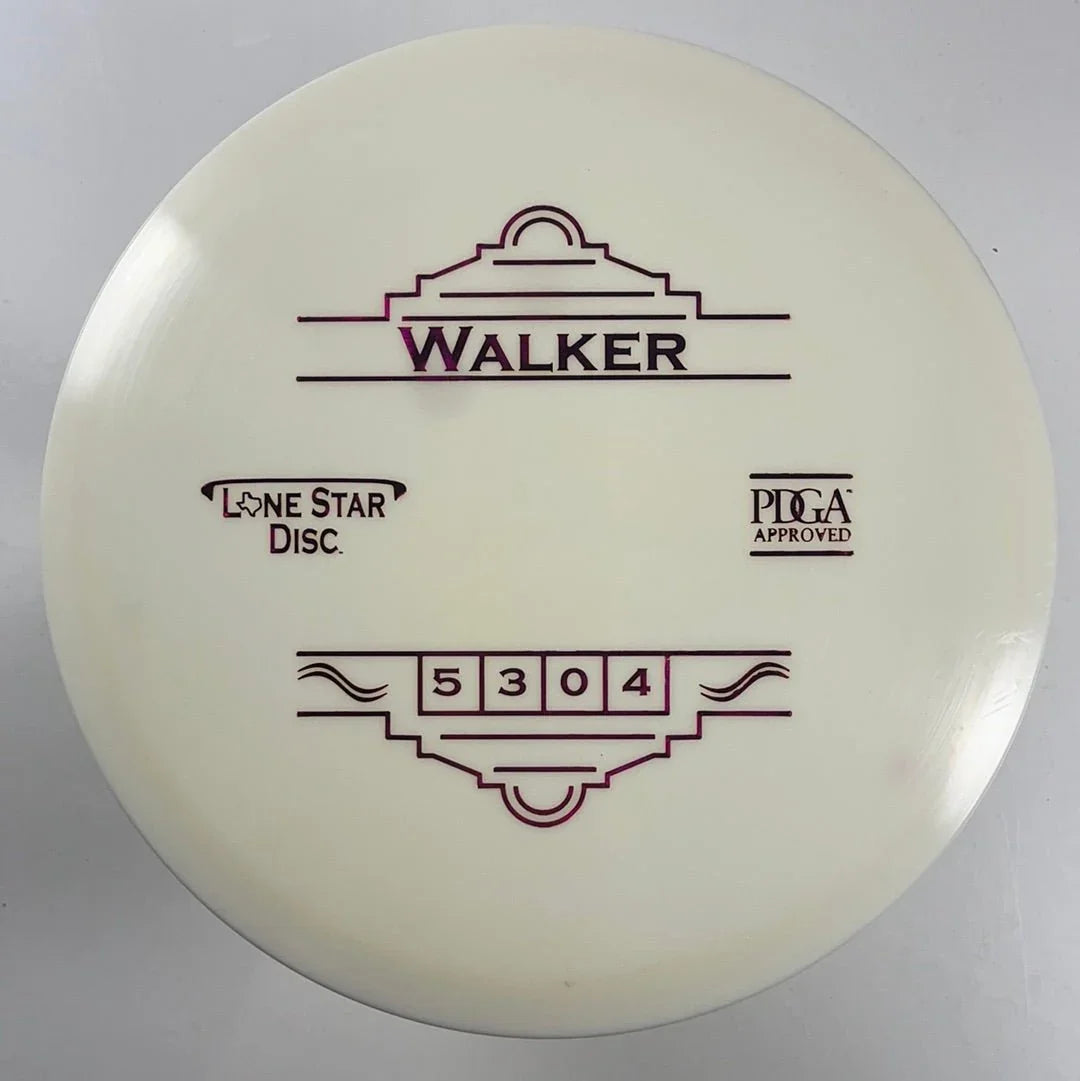 Lone Star Disc Walker | Alpha | White/Pink 171g Disc Golf