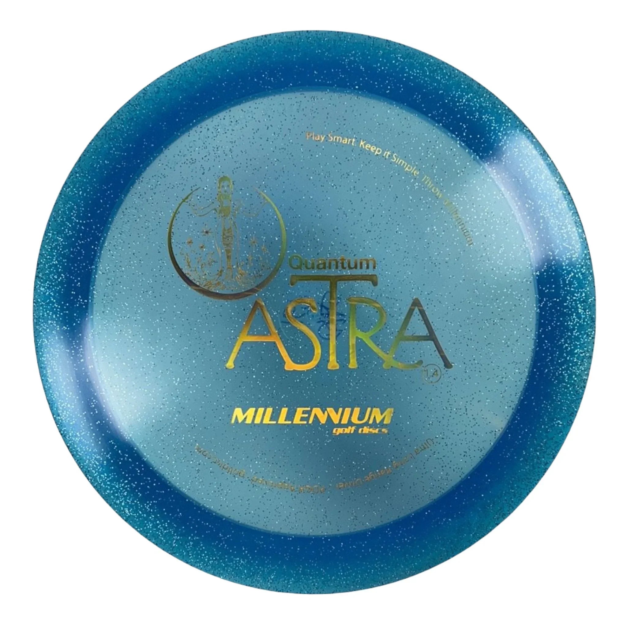 Millennium Golf Discs Astra | Quantum Stardust | Blue/Gold 160 - 175g Disc Golf