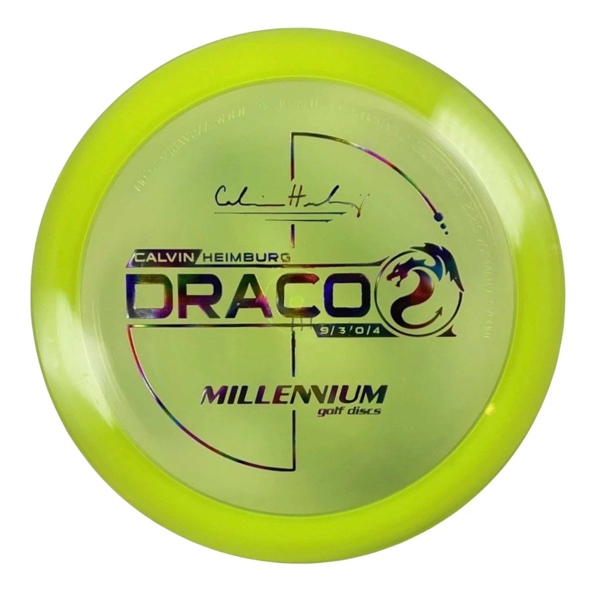 Millennium Golf Discs Draco | Quantum | Yellow/Rainbow 171 - 175g (Calvin Heimburg) Disc Golf