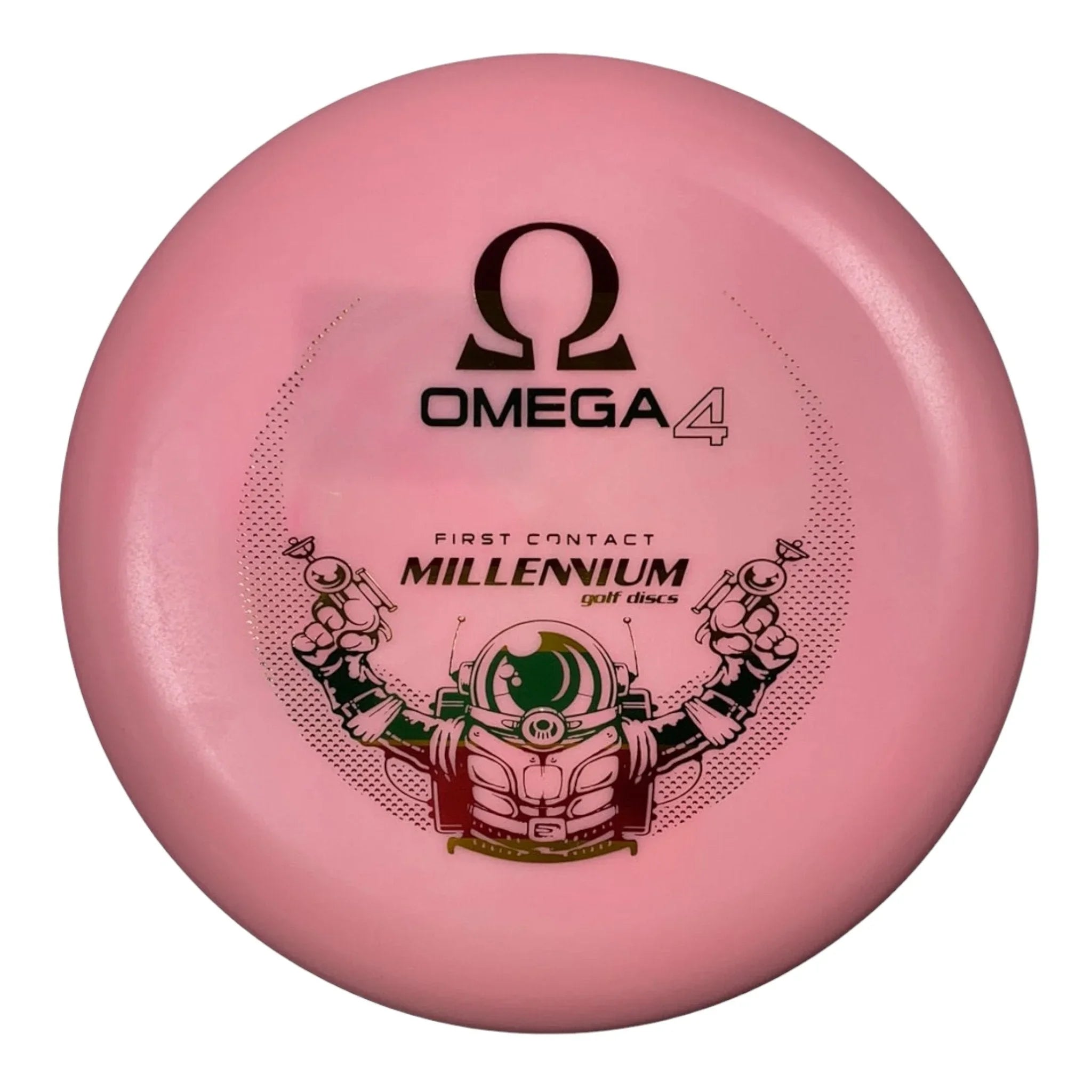 Millennium Golf Discs Omega 4 | DT Lunar | Pink/Rasta 168g (First Run) Disc Golf