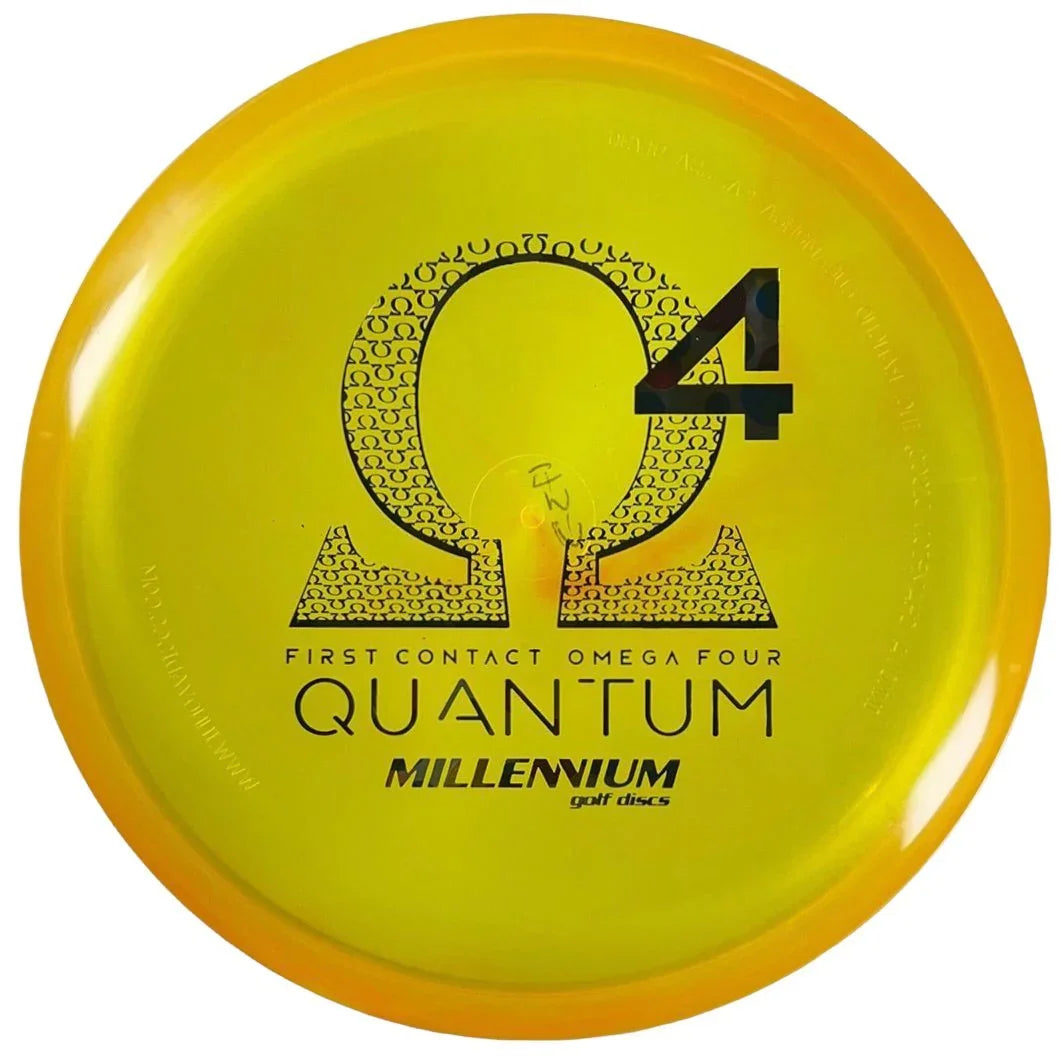 Millennium Golf Discs Omega 4 | Quantum | Yellow/Confetti 175g (First Run) Disc Golf