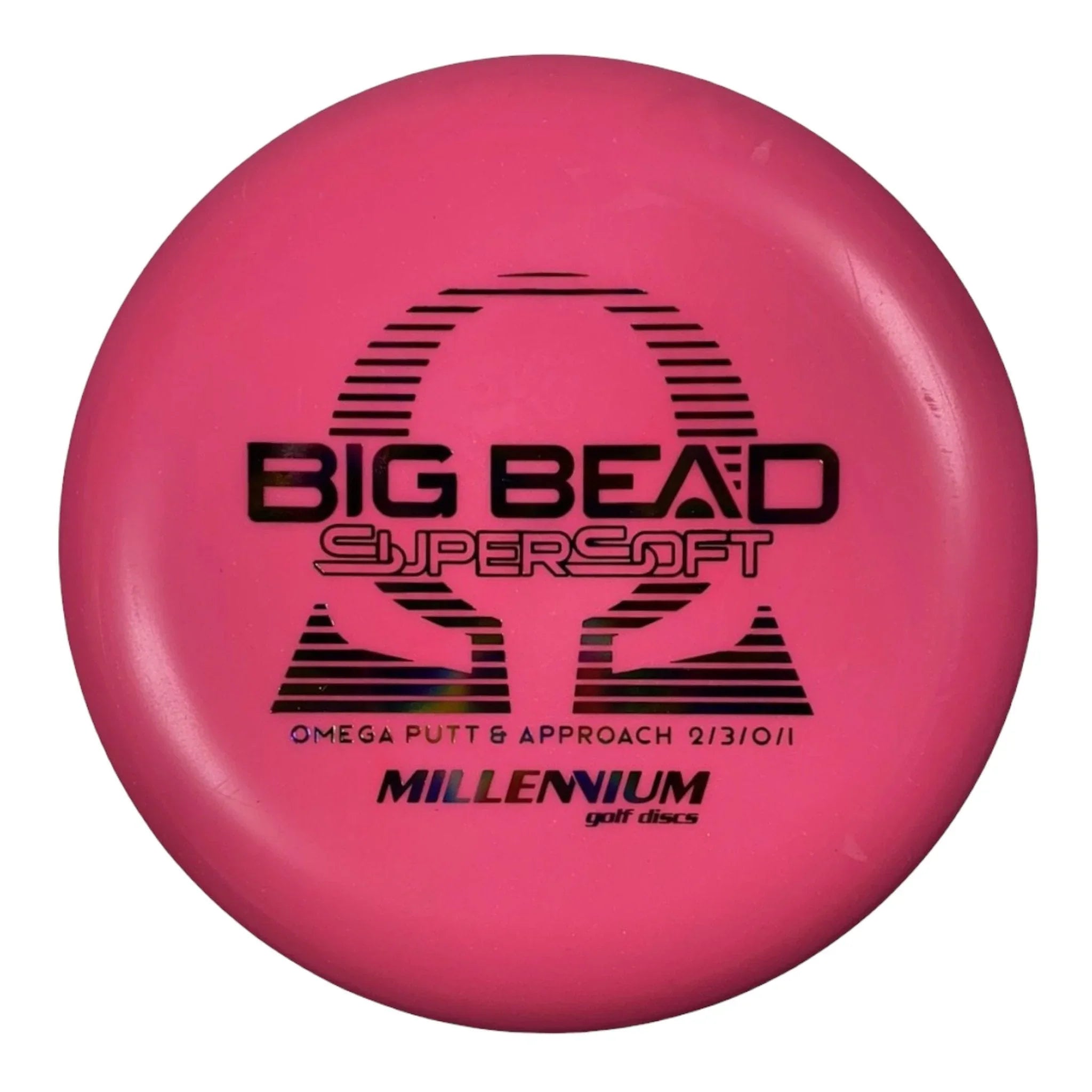 Millennium Golf Discs Omega Big Bead | Supersoft | Pink/Rainbow 166 - 175g Disc Golf