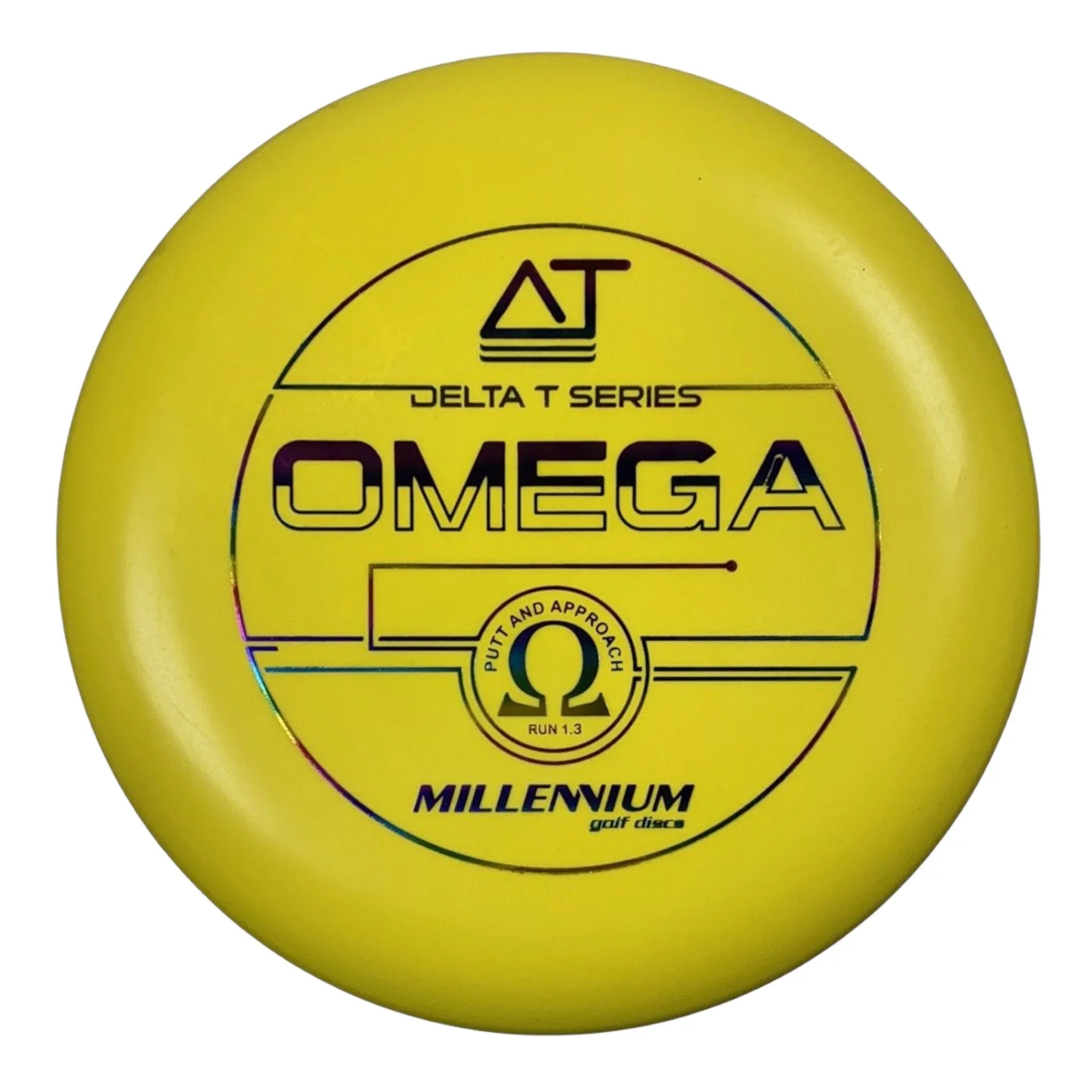 Millennium Golf Discs Omega | DT | Yellow/Rainbow 154 - 167g Disc Golf