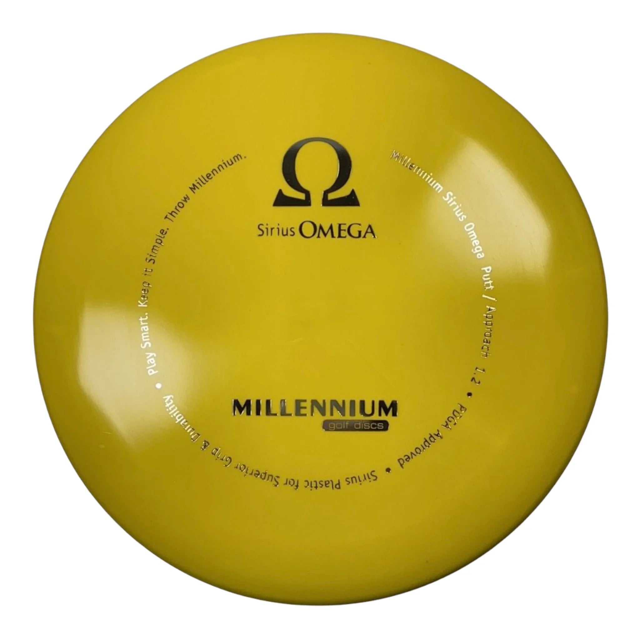 Millennium Golf Discs Omega | Sirius | Yellow/Silver 165 - 169g Disc Golf