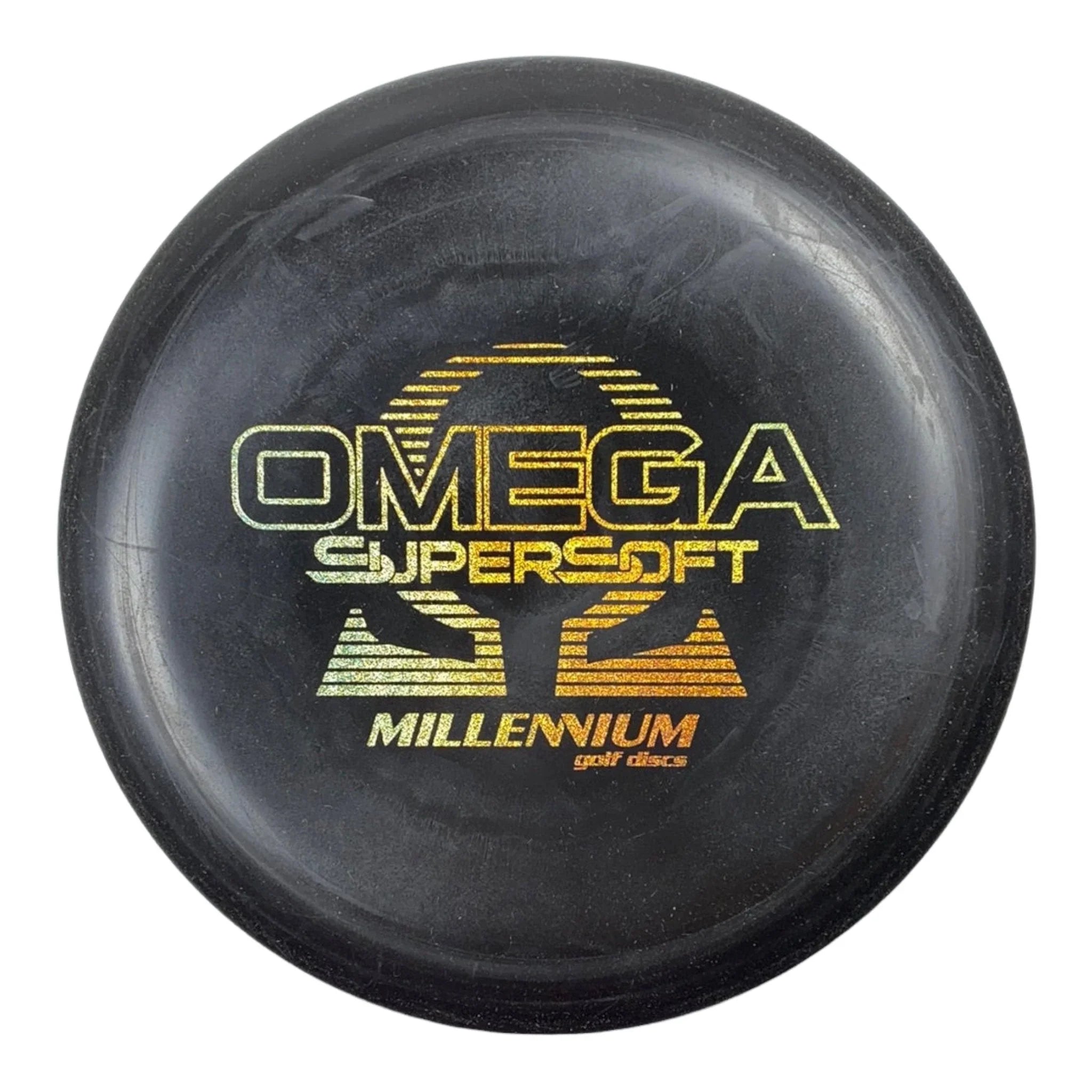 Millennium Golf Discs Omega | Supersoft | Black/Gold 155 - 157g Disc Golf