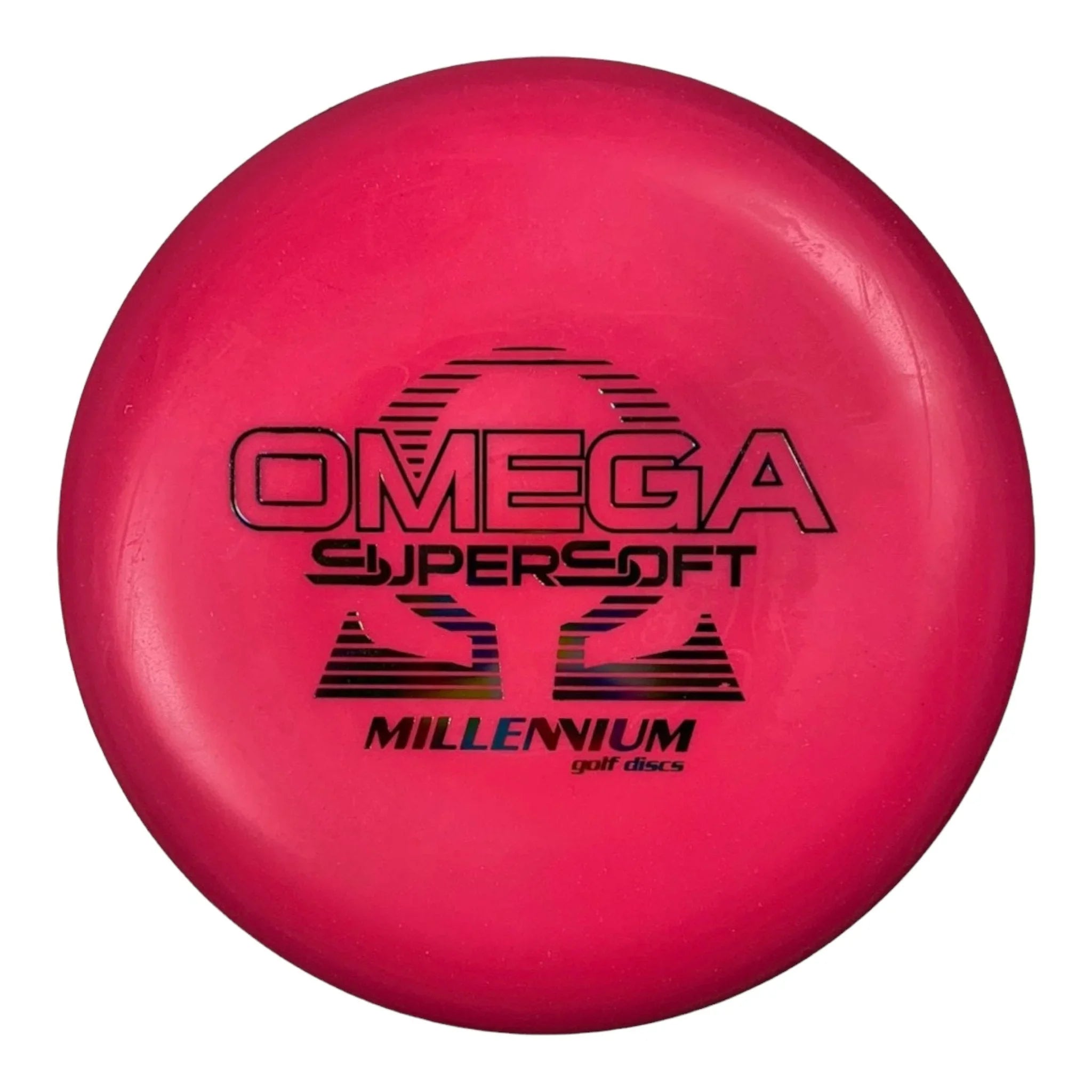 Millennium Golf Discs Omega | Supersoft | Pink/Rainbow 175g Disc Golf