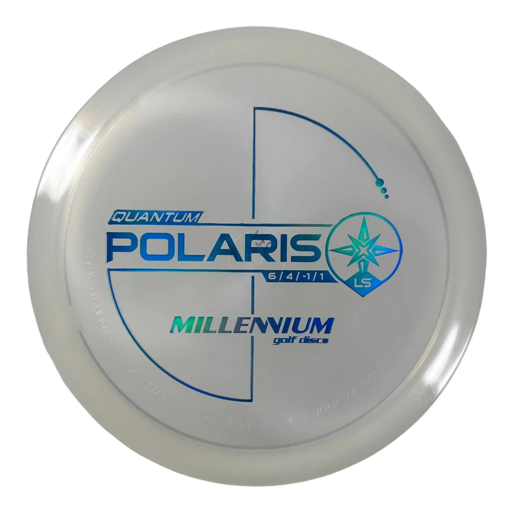 Millennium Golf Discs Polaris LS | Quantum | Clear/Blue 170g Disc Golf
