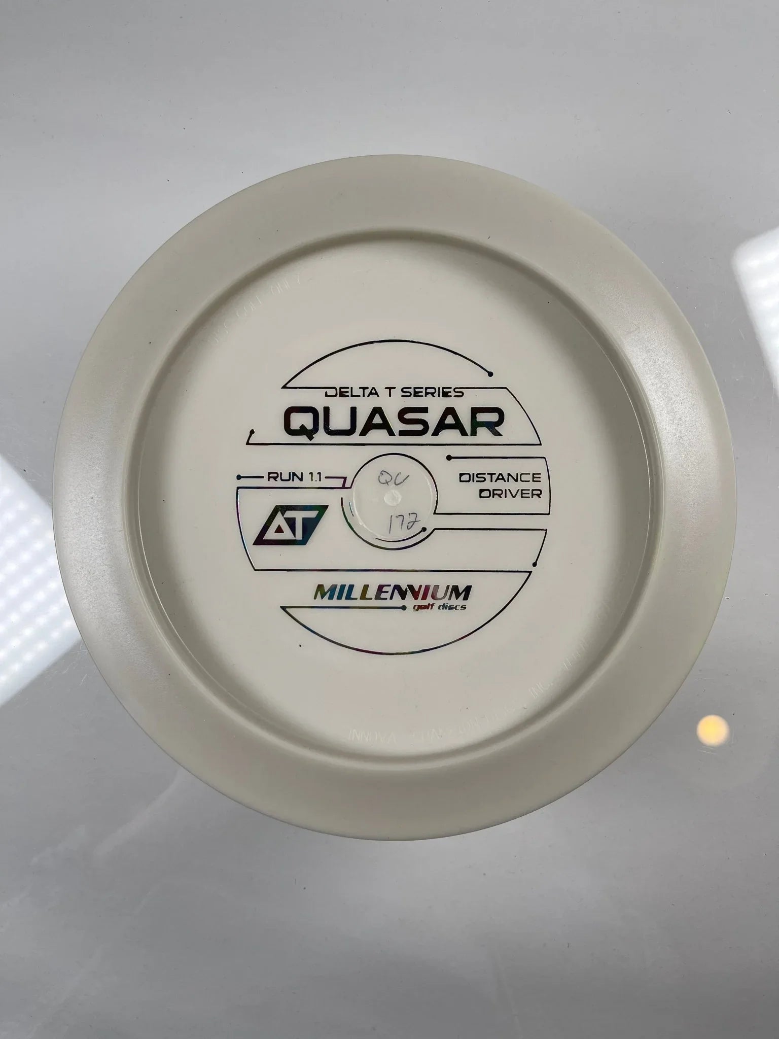 Millennium Golf Discs Quasar | Delta - T | Grey/Rainbow 172g Disc Golf