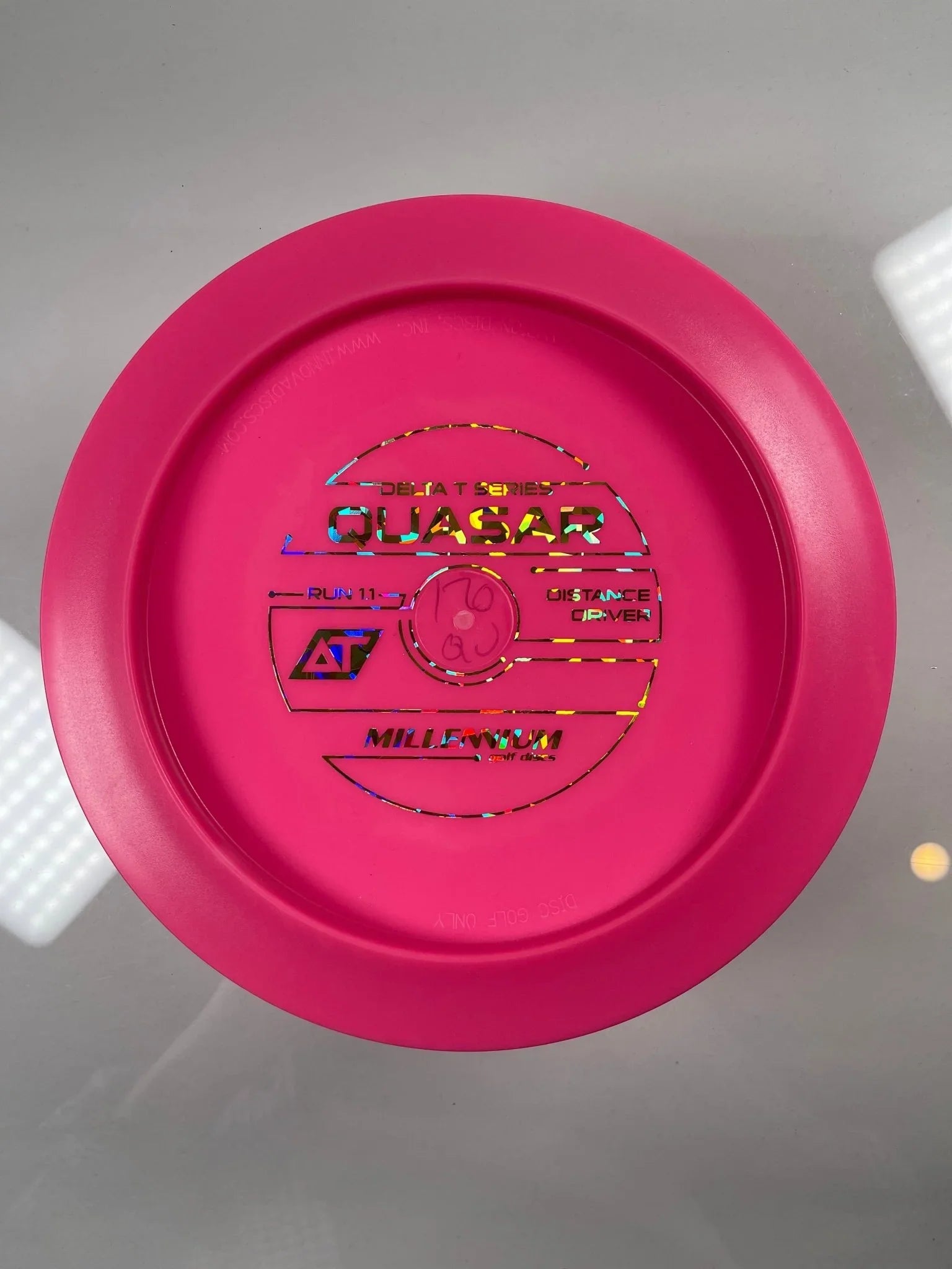 Millennium Golf Discs Quasar | Delta - T | Pink/Holo 170g Disc Golf