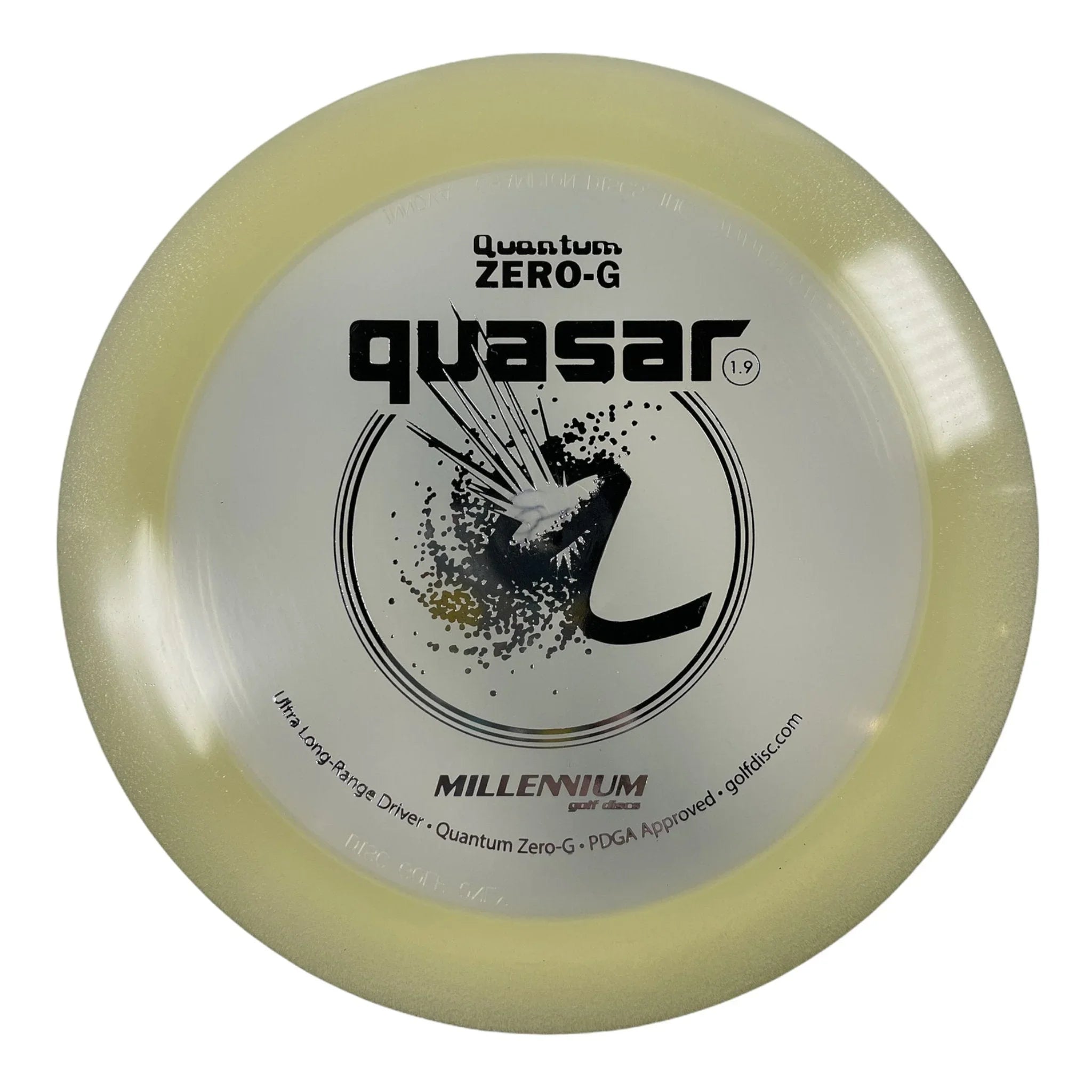 Millennium Golf Discs Quasar | Quantum Zero - G | White/Silver 155 - 164g Disc Golf