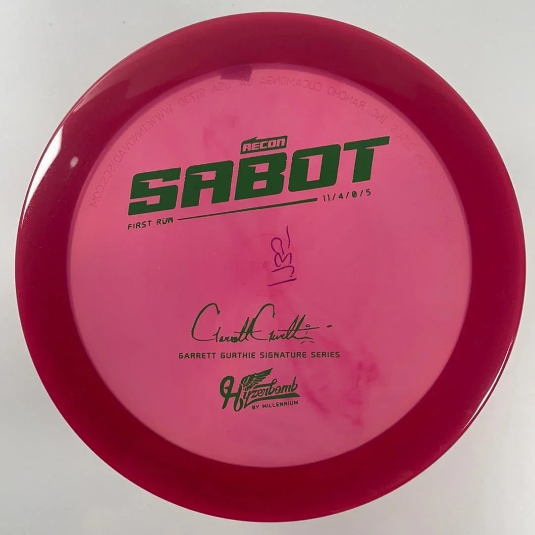Millennium Golf Discs Sabot | Recon | Red/Green 173g Disc Golf