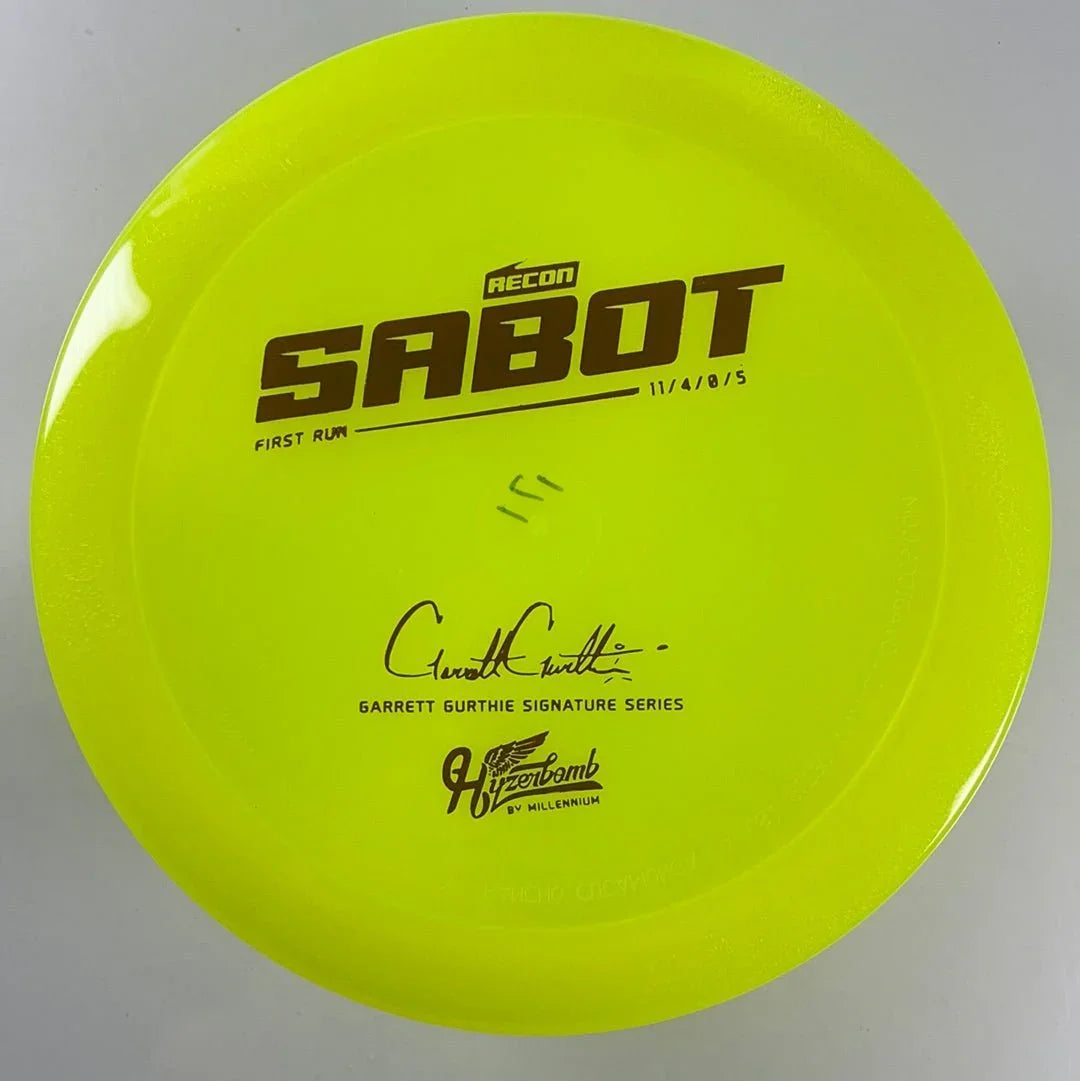 Millennium Golf Discs Sabot | Recon | Yellow/Brown 171 - 172g Disc Golf