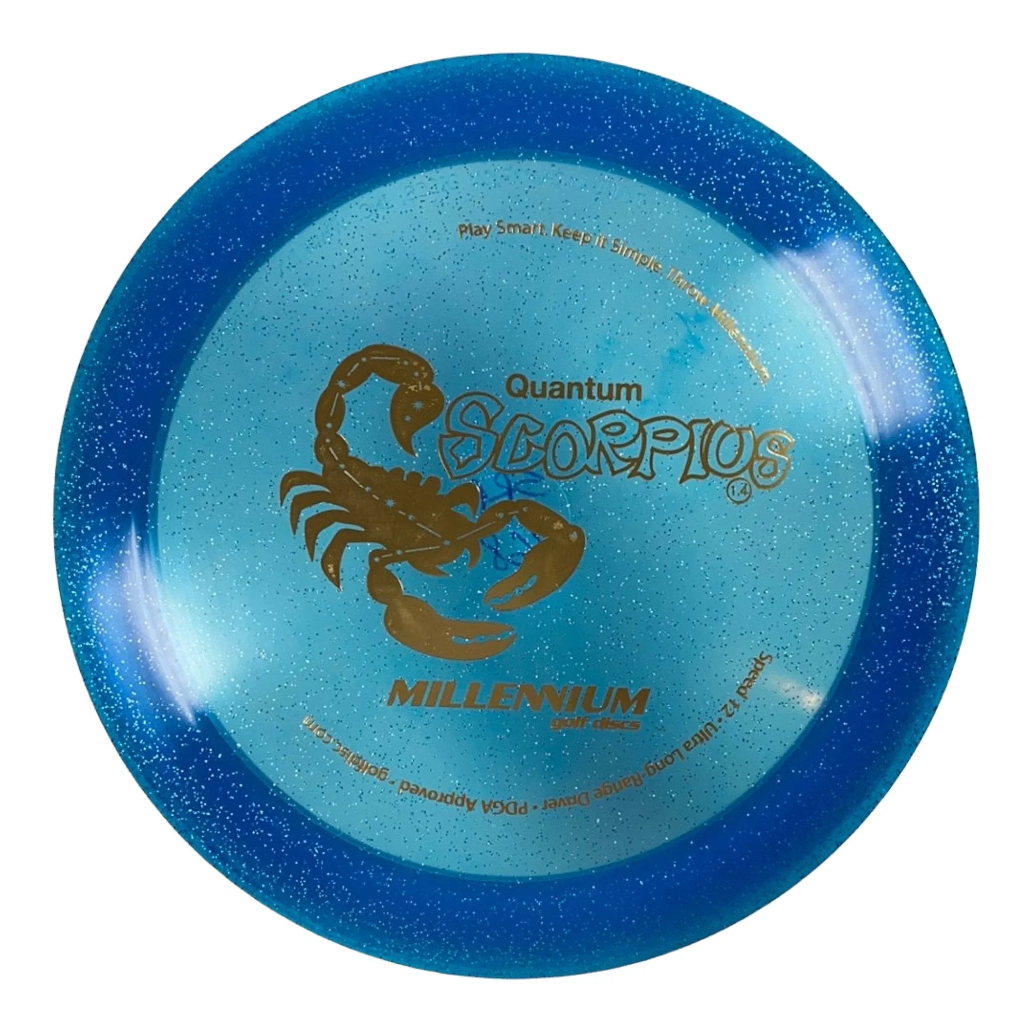 Millennium Golf Discs Scorpius | Quantum Stardust | Blue/Gold 168g Disc Golf