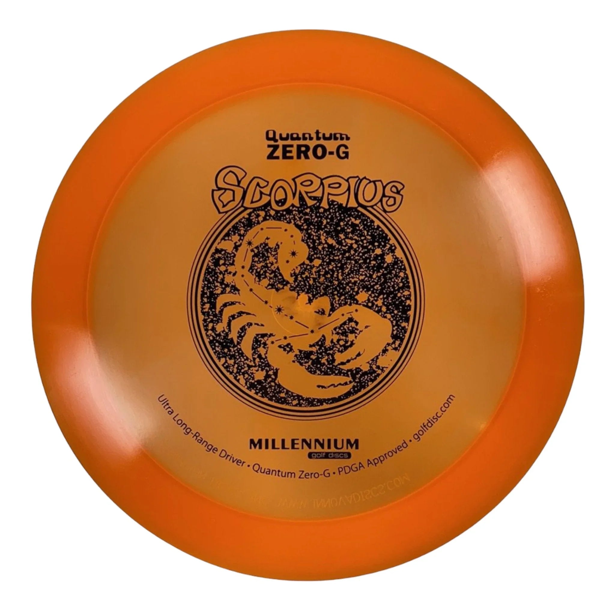 Millennium Golf Discs Scorpius | Quantum Zero - G | Orange/Black 164g Disc Golf