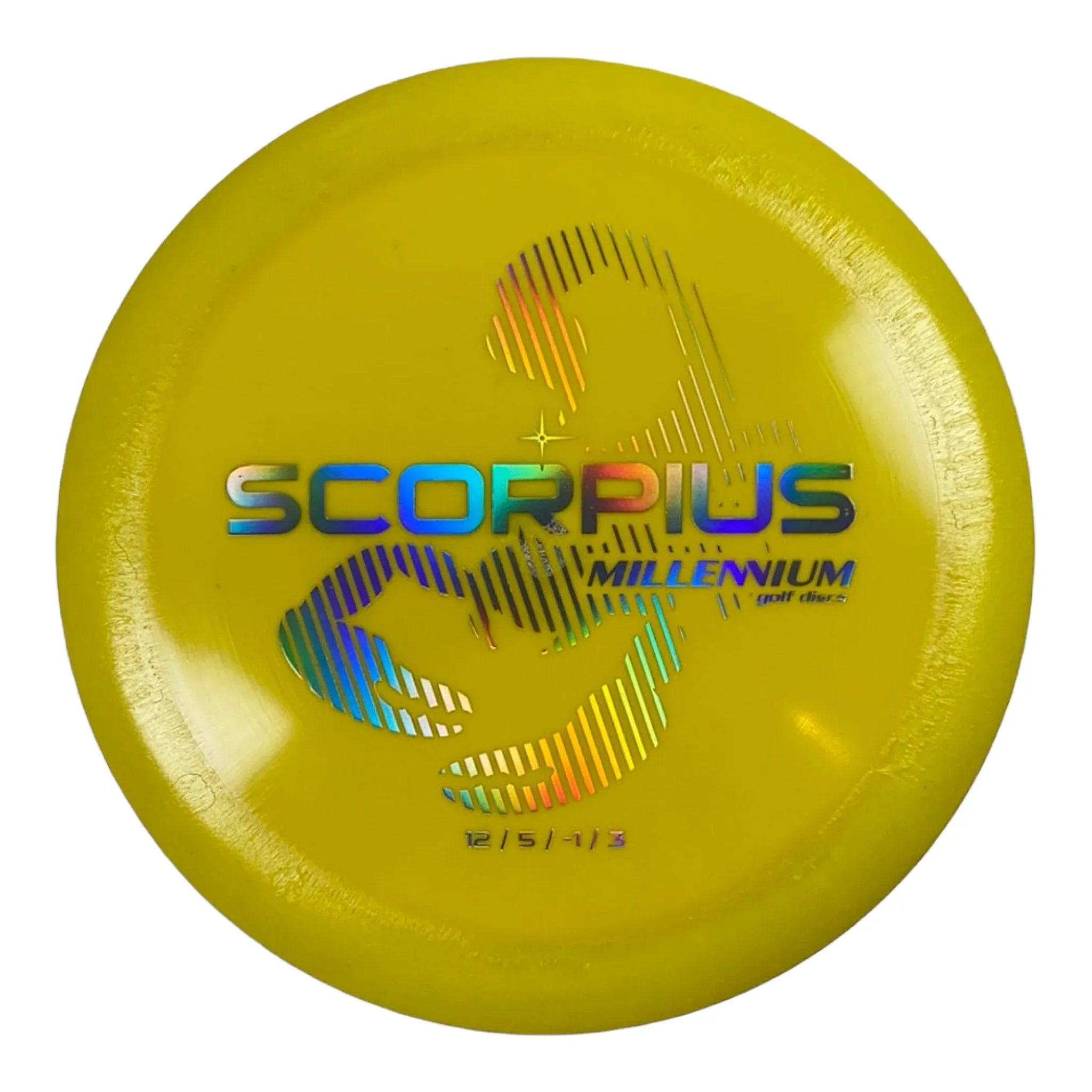 Millennium Golf Discs Scorpius | Standard | Yellow/Holo 160 - 172g Disc Golf