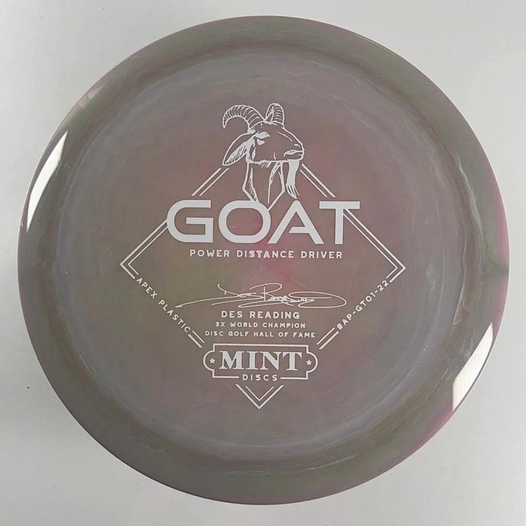 Mint Discs Goat | Apex | Grey/White 175g (First Run - Des Reading) Disc Golf