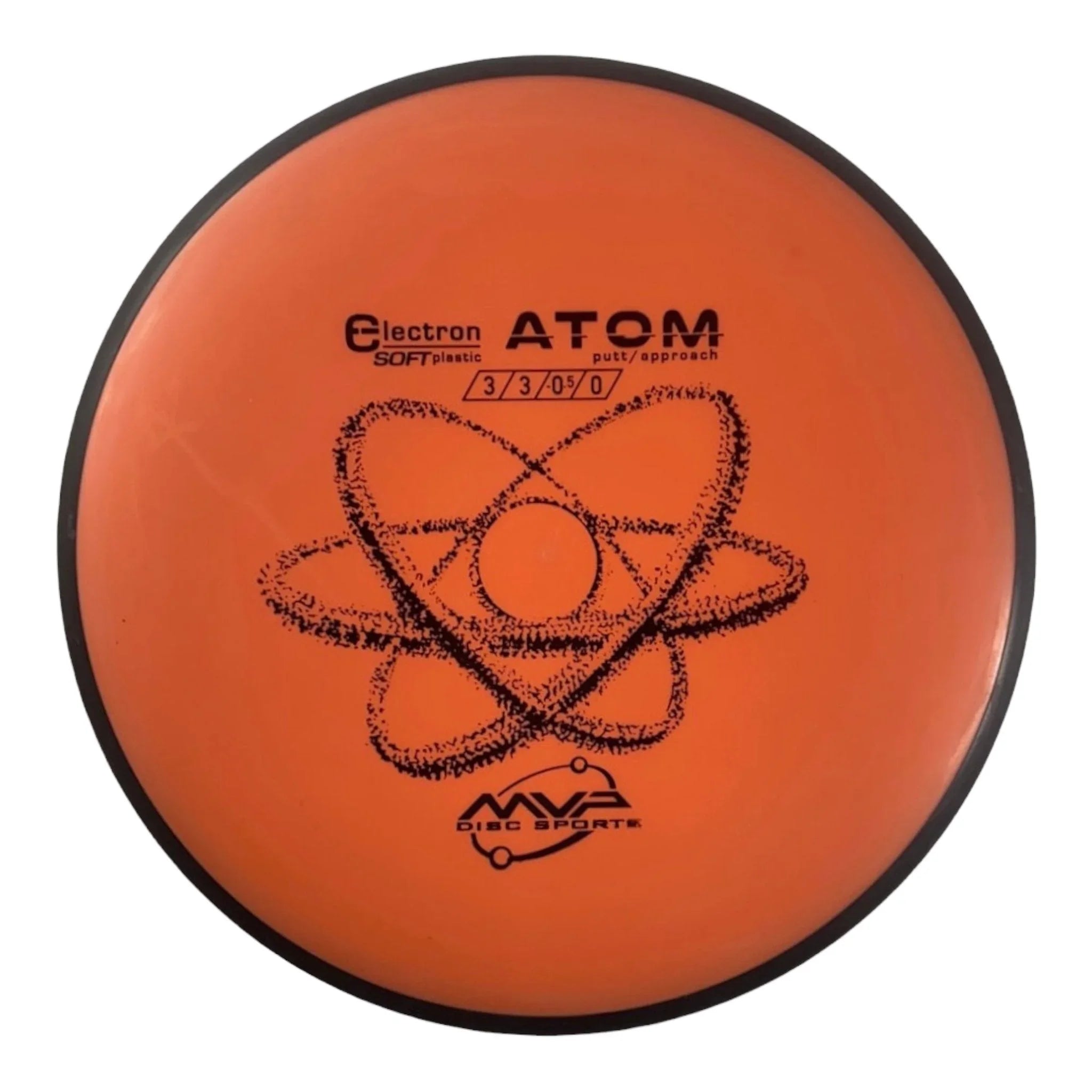 MVP Disc Sports Atom | Electron Soft | Orange/Black 168 - 175g Disc Golf